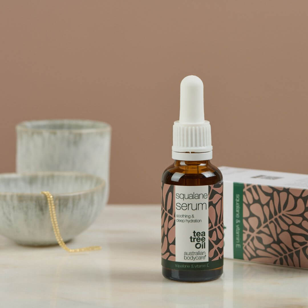 Paket för kliande och mycket torr hud i ansiktet - 3 fuktgivande produkter: ansiktsrengöring, Squalane Serum och kräm