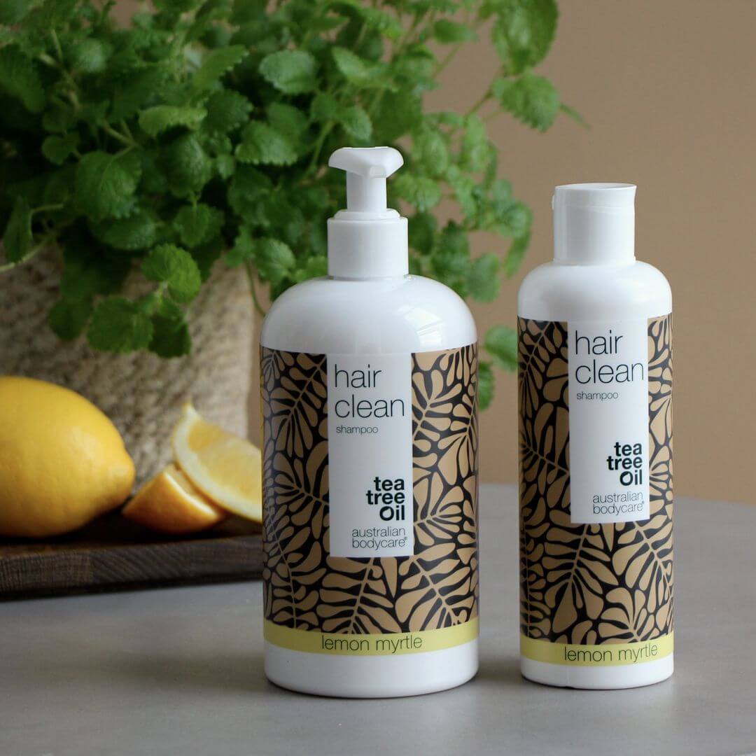 4 för 3 tea tree schampo 500 ml lemon myrtle — paketerbjudande - Paketerbjudande med fyra schampon (500 ml): Tea tree oil lemon myrtle