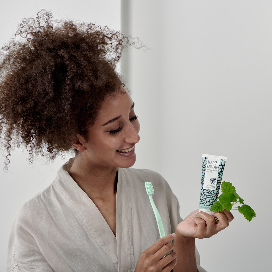 3 st Tea Tree Oil Tandkräm Freshmint - För daglig vård vid parodontit, svamp och tandköttsinflammation
