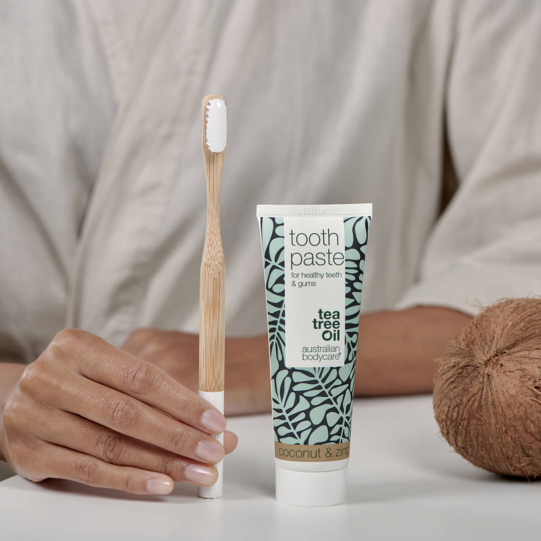 3 st Tea Tree Oil Tandkräm Kokos & Zink - För daglig vård vid parodontit, svamp och tandköttsinflammation
