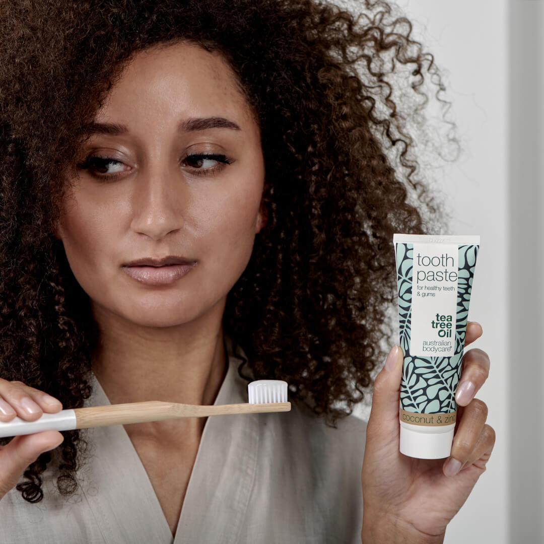 3 st Tea Tree Oil Tandkräm Kokos & Zink - För daglig vård vid parodontit, svamp och tandköttsinflammation