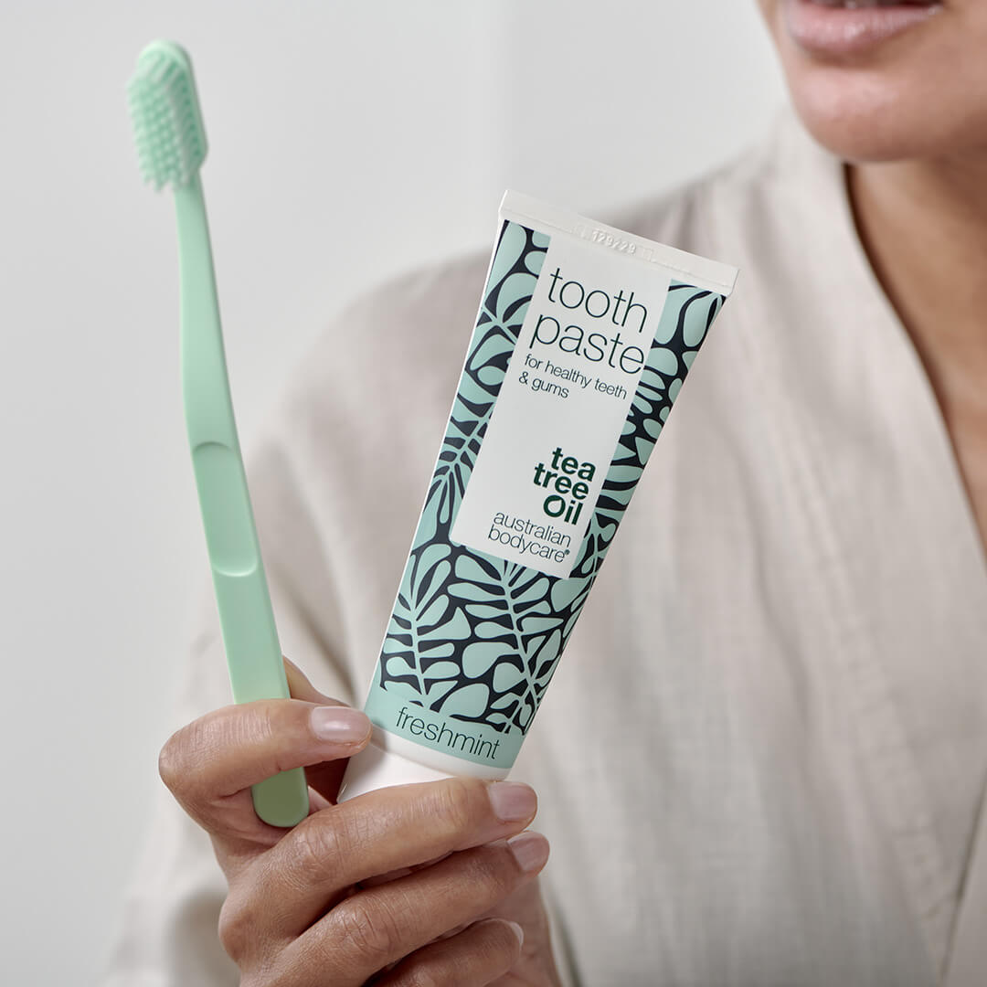3 st Tea Tree Oil Tandkräm Freshmint - För daglig vård vid parodontit, svamp och tandköttsinflammation