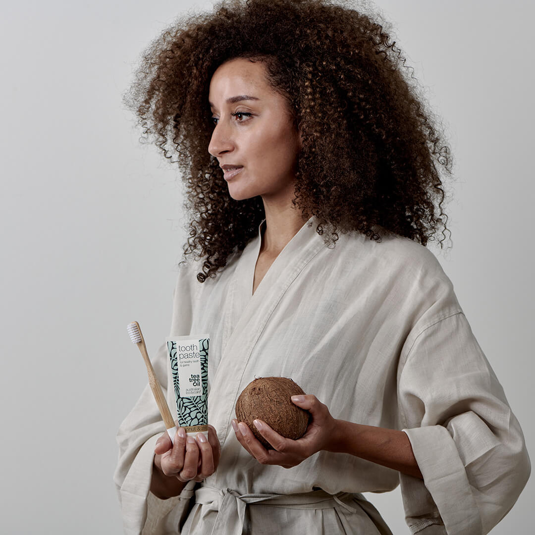 3 st Tea Tree Oil Tandkräm Kokos & Zink - För daglig vård vid parodontit, svamp och tandköttsinflammation