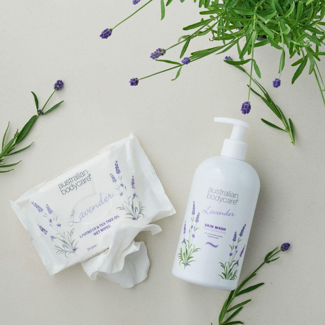 Professionell Lavender Skin Wash - Duschgel med Tea Tree Oil och lavendel för daglig användning