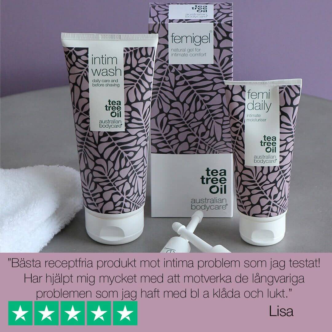 4 produkter för intimvård - Minska och förebygg kliande, torrhet, sveda och dålig lukt