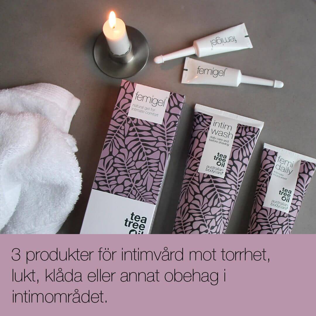 4 produkter för intimvård - Minska och förebygg kliande, torrhet, sveda och dålig lukt