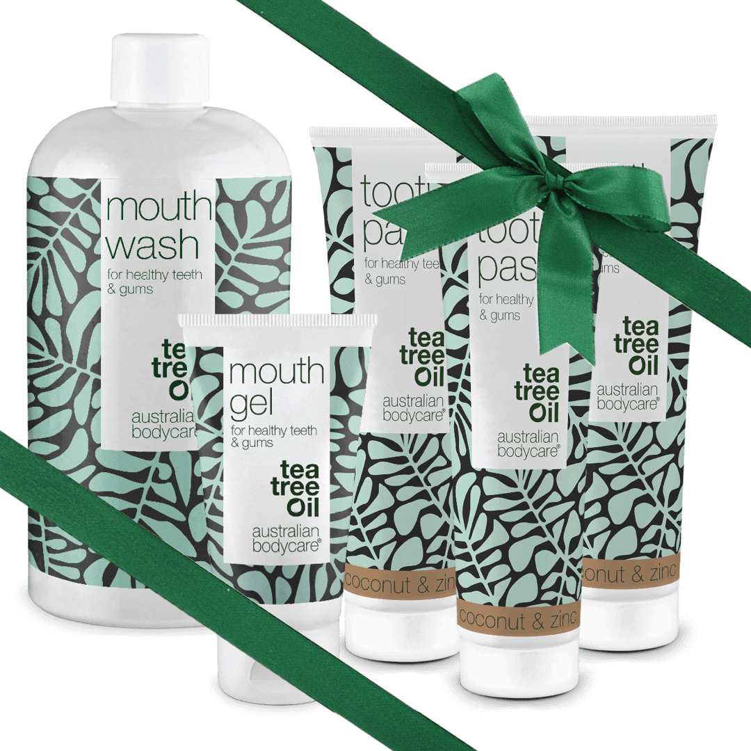 Present till morfar - Munvård med fem produkter med tea tree oil