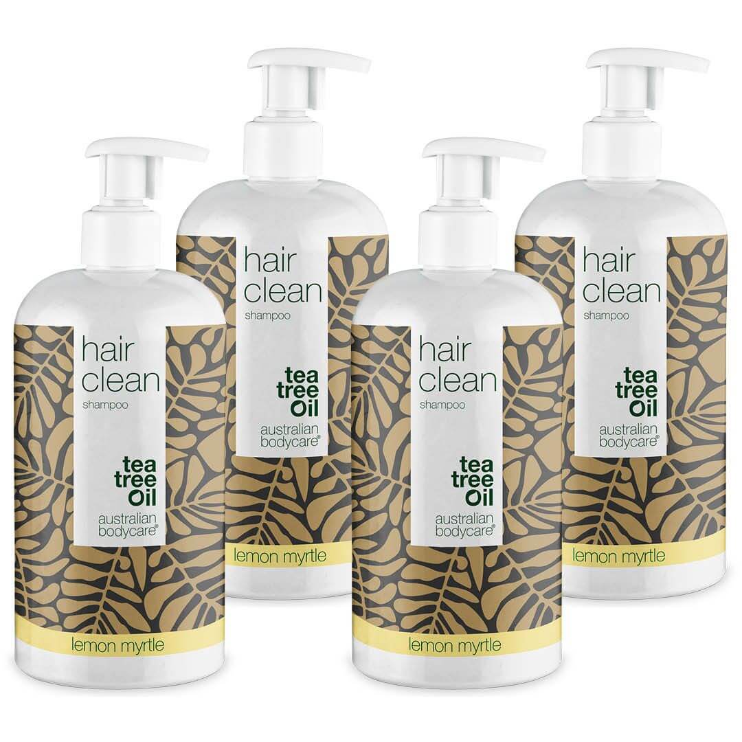 4 för 3 tea tree schampo 500 ml lemon myrtle — paketerbjudande - Paketerbjudande med fyra schampon (500 ml): Tea tree oil lemon myrtle