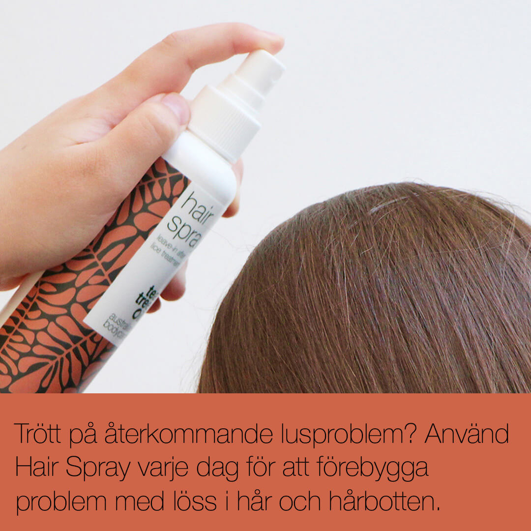 Lusspray för hår och hårbotten - Förebyggande spray efter behandling av huvudlöss