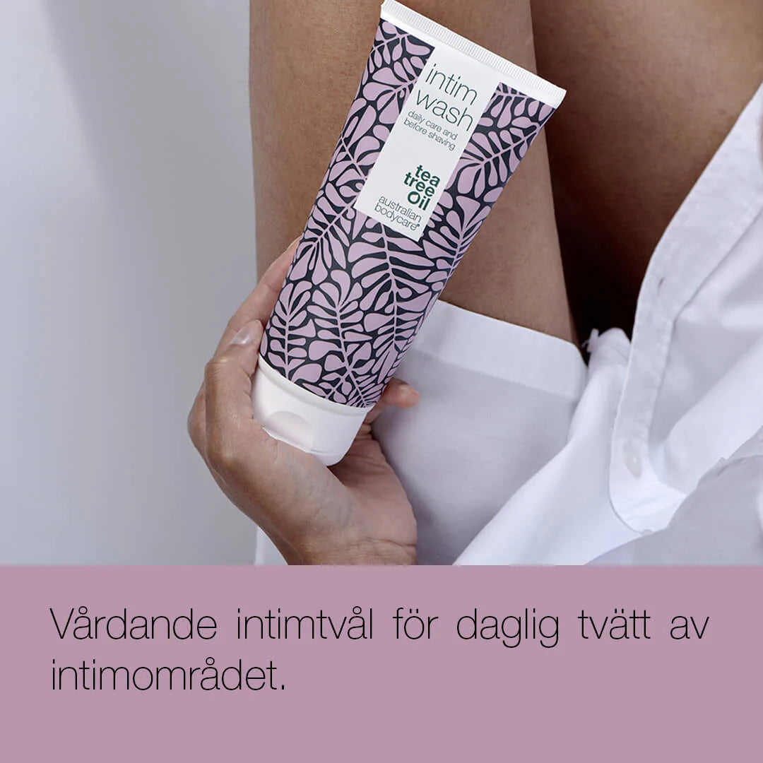 Intimtvål som används innan rakning - Motverkar röda rakfinnar, skäggpest och inåtväxande hår efter intimrakning
