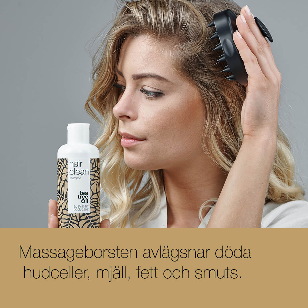 Hårbottenborste stimulerar hårbotten och hårrötter - Hårbottenmassage vid torr hårbotten, mjäll eller håravfall