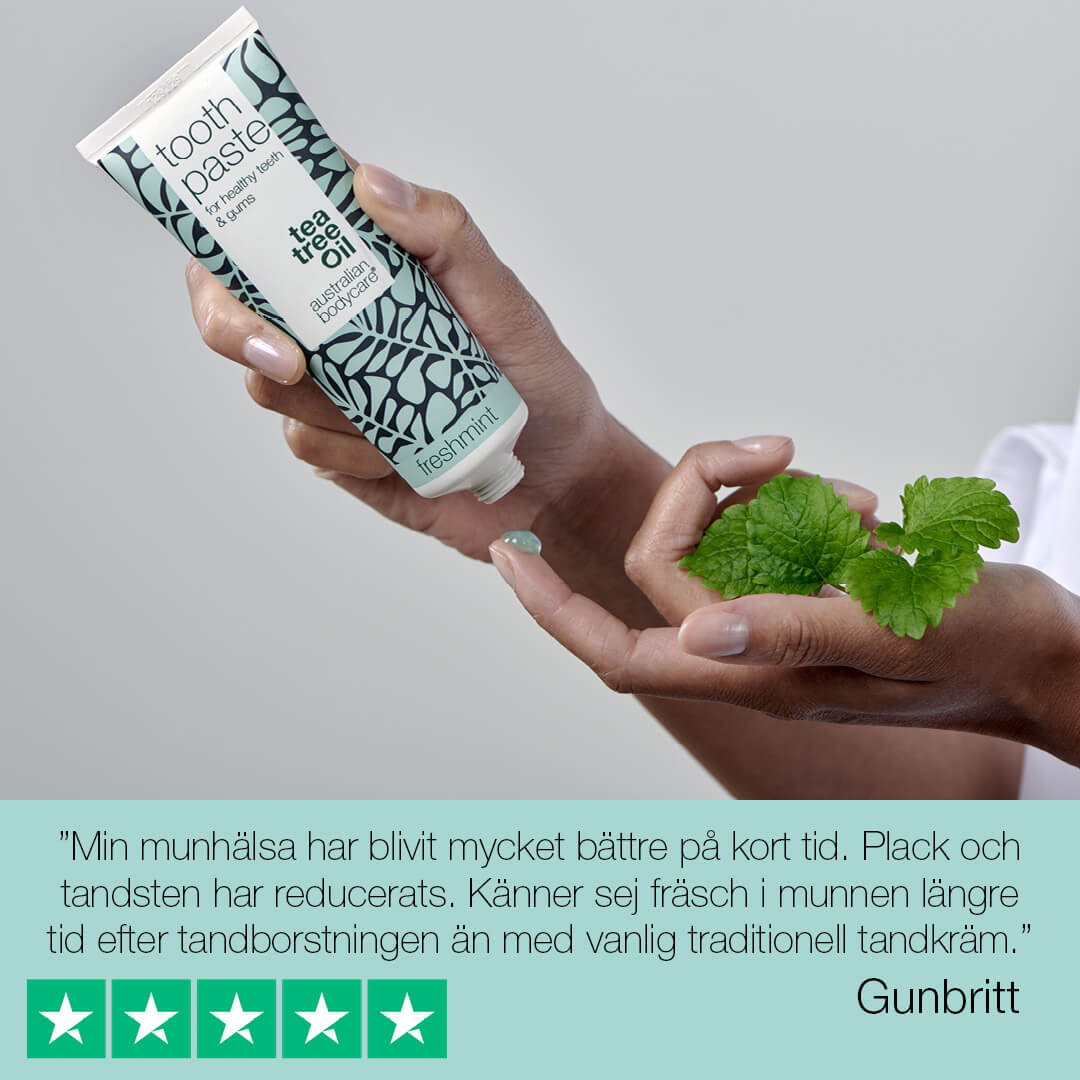 Tea Tree Oil Tandkräm - för god munhygien och vård vid parodontit