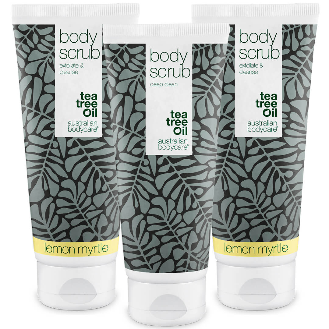 3 Body Scrub  — paketerbjudande - Paketerbjudande med tre body scrub (200 ml): Tea Tree Oil, Lemon Myrtle & Mint