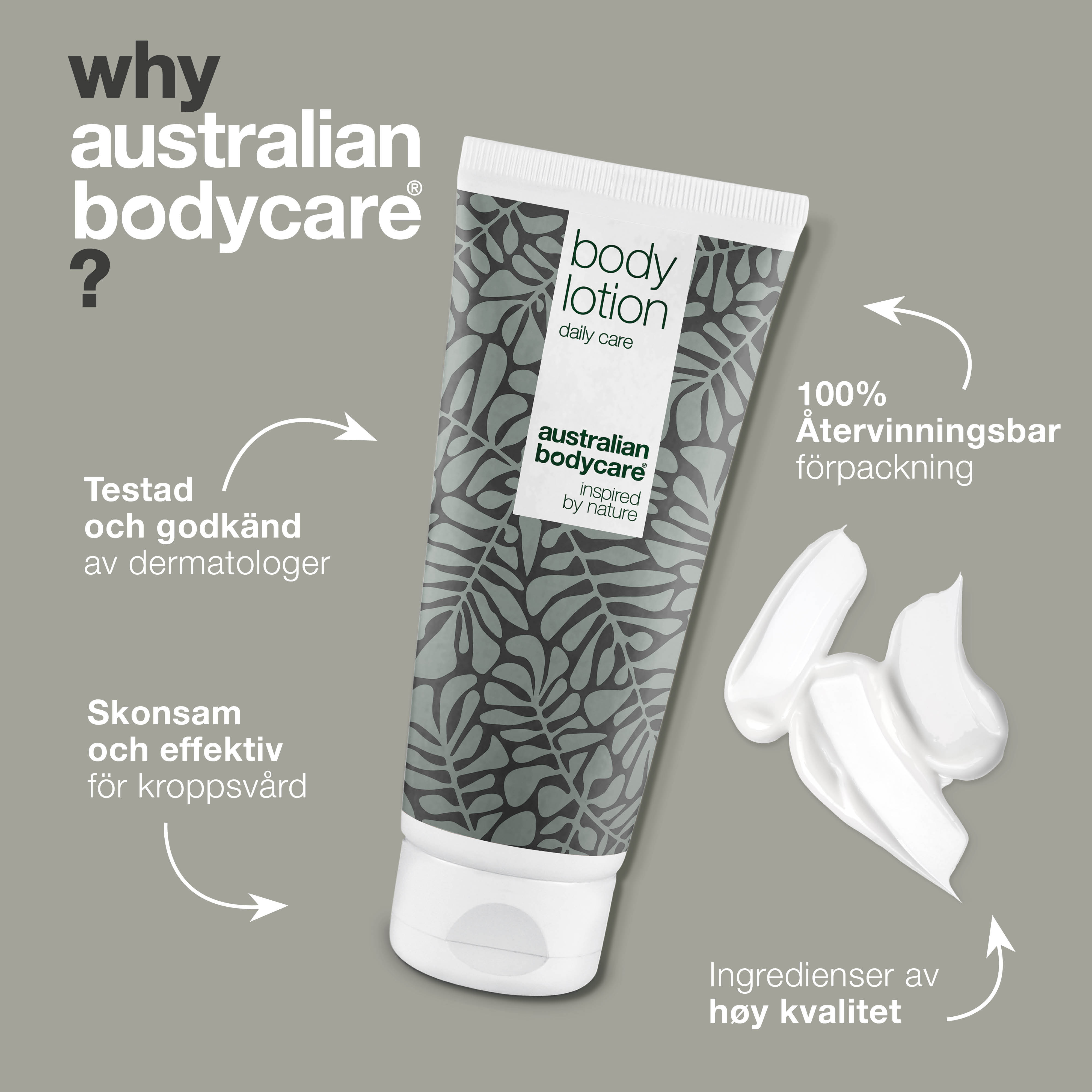 Body Lotion til tør hud og mod bumser — Fugtgivende creme til tør og uren hud på kroppen