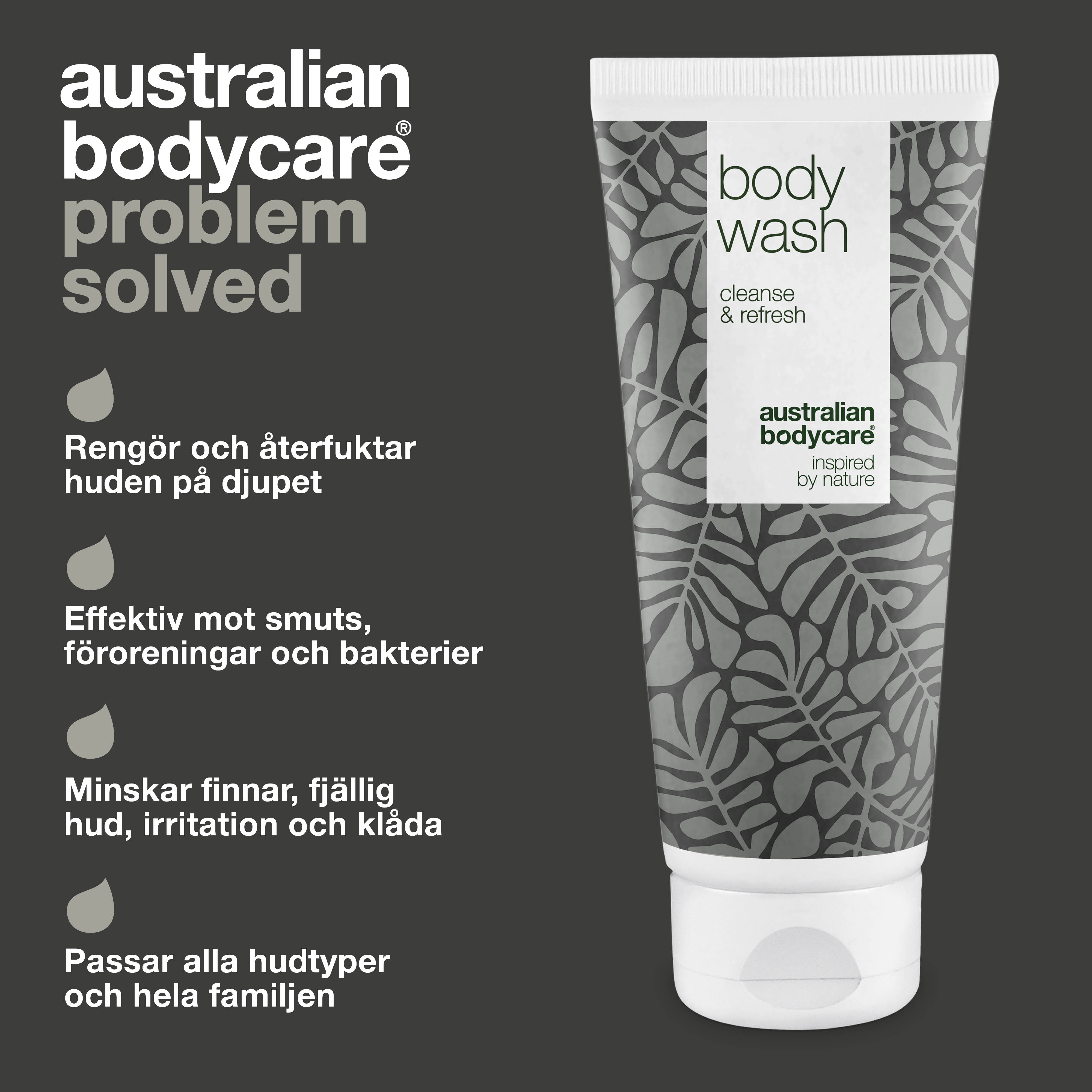 Body Wash med Tea Tree Oil — Showergel til daglig pleje og mod bumser og uren hud på kroppen