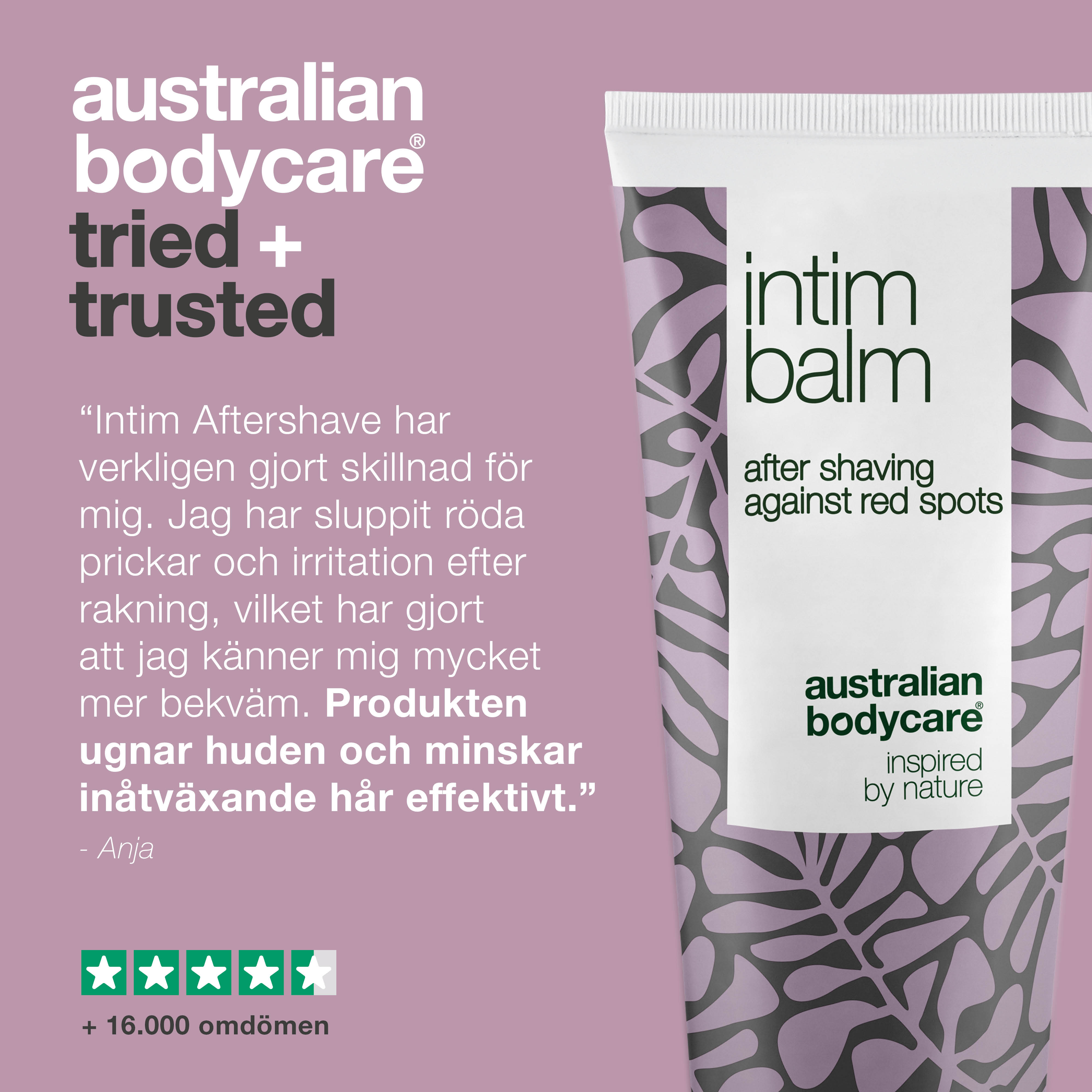 Intim Balm aftershave mod barberknopper — Aftershave mod røde knopper og indgroede hår efter intimbarbering