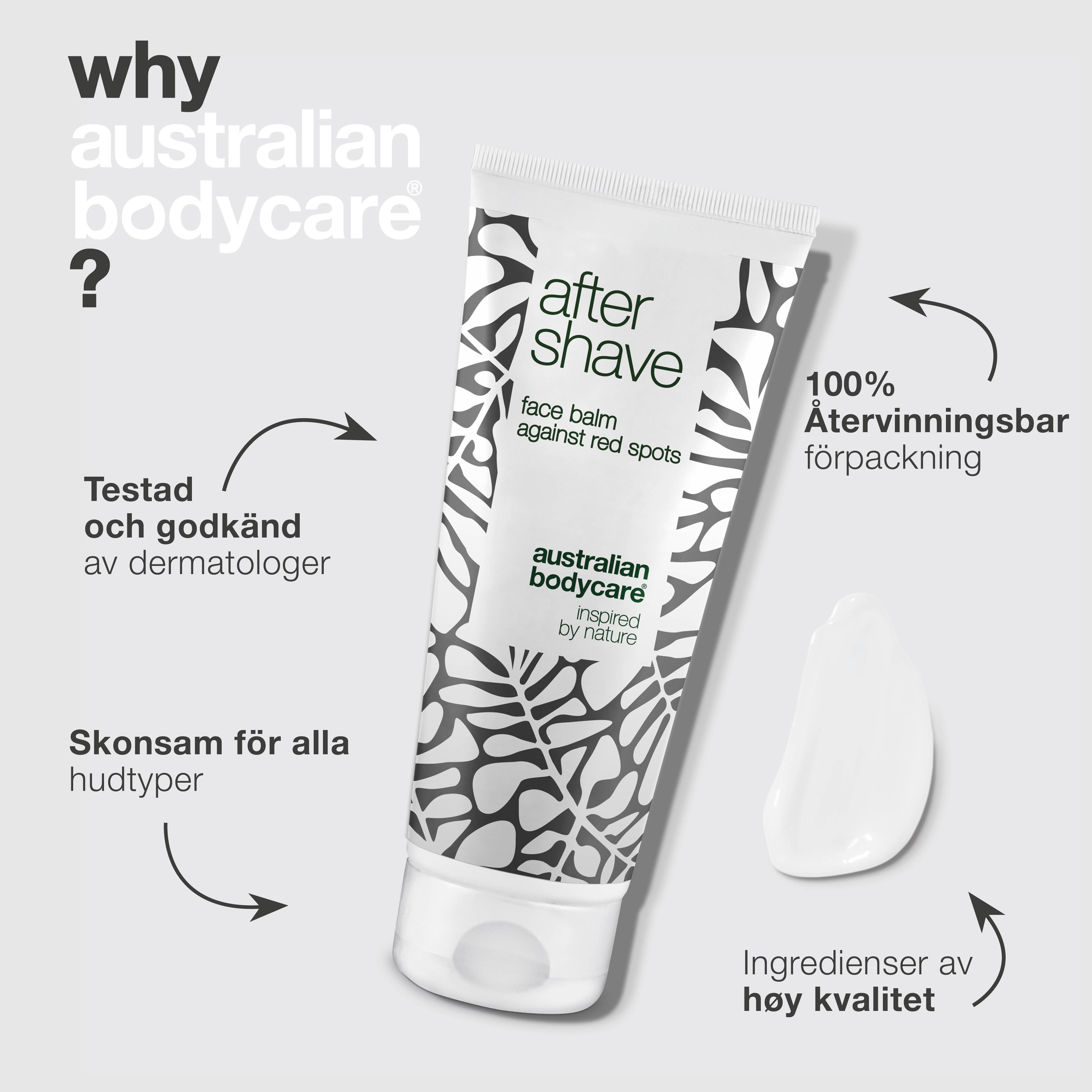 Aftershave lotion til røde barberknopper — Aftershave balm mod skægpest og indgroede hår efter barbering