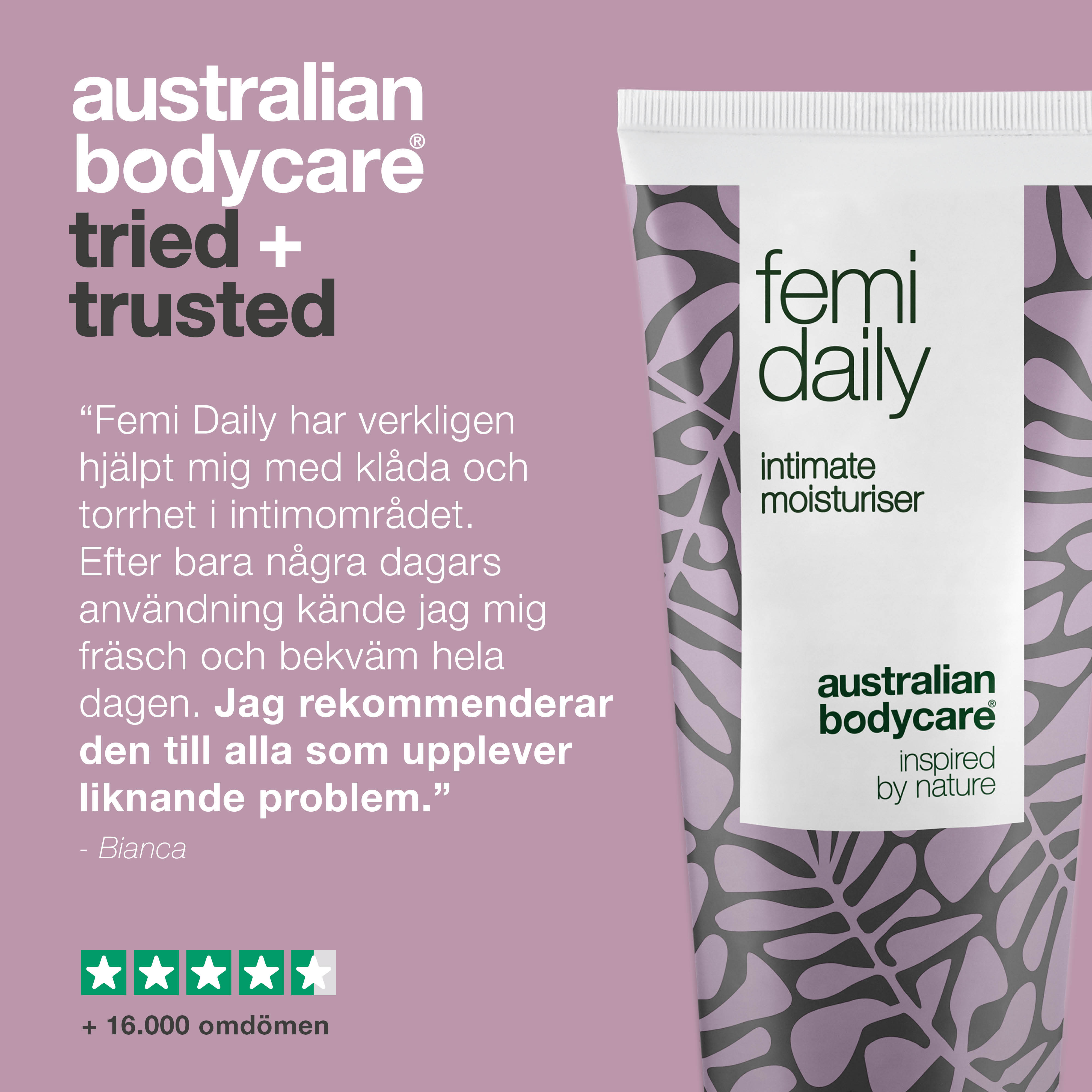 Femi Daily intim gel mod kløe, lugt og tørhed — Intimgel til daglig pleje af intimproblemer