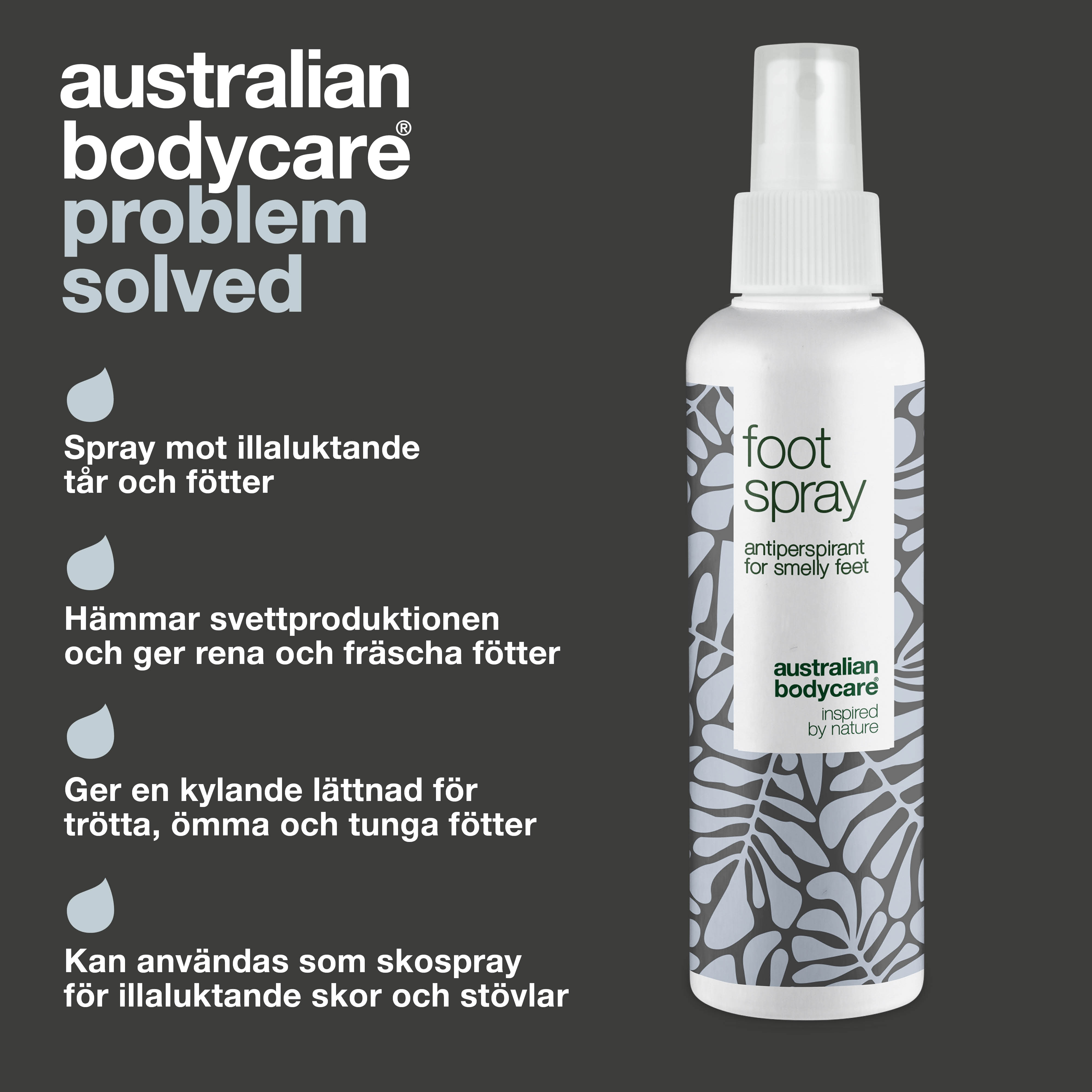 Fodspray mod sure tæer — Antiperspirant mod sure tæer og fødder