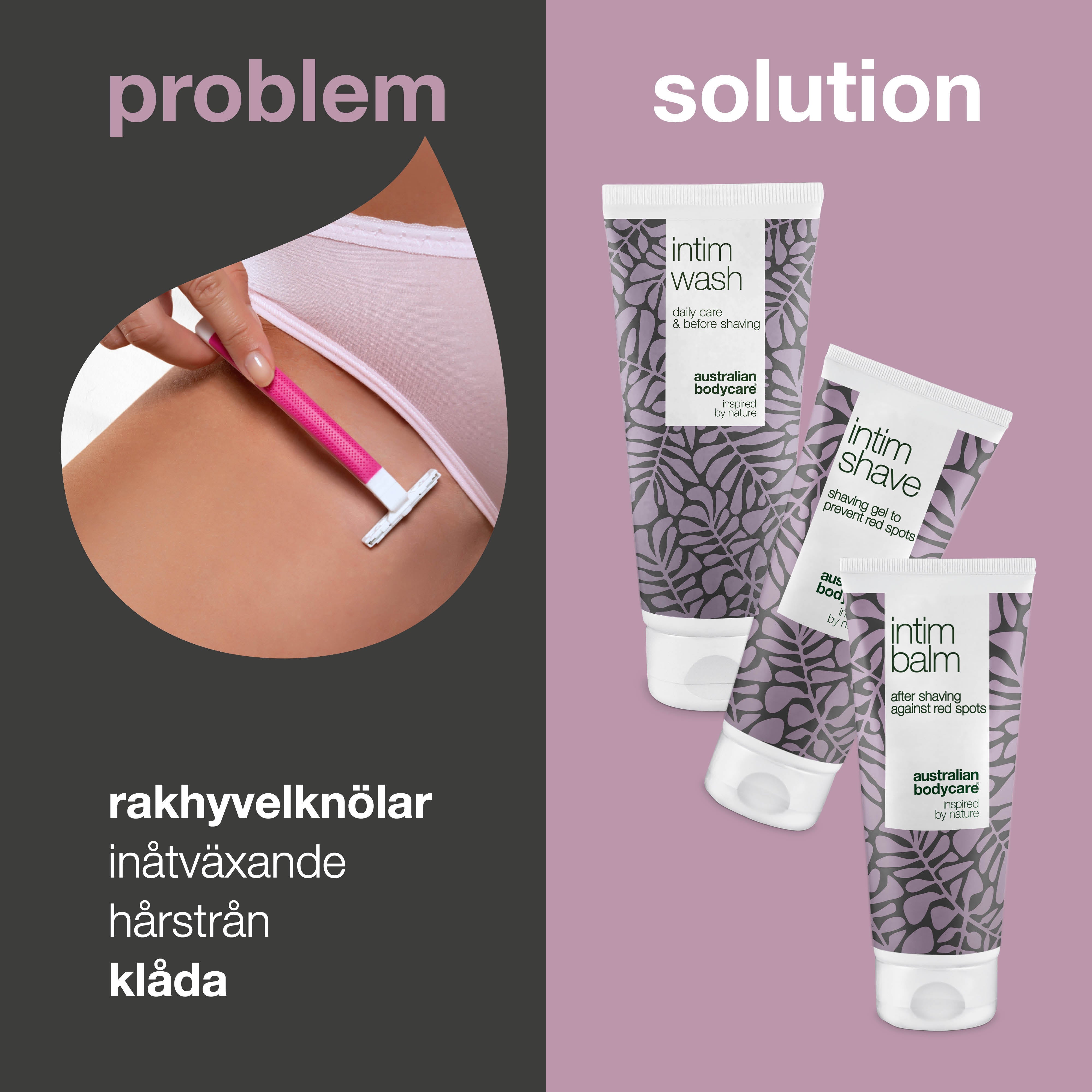 3 produkter till intimrakning — 3 produkter mot inåtväxta hår, skäggpest och röda rakfinnar efter intimrakning