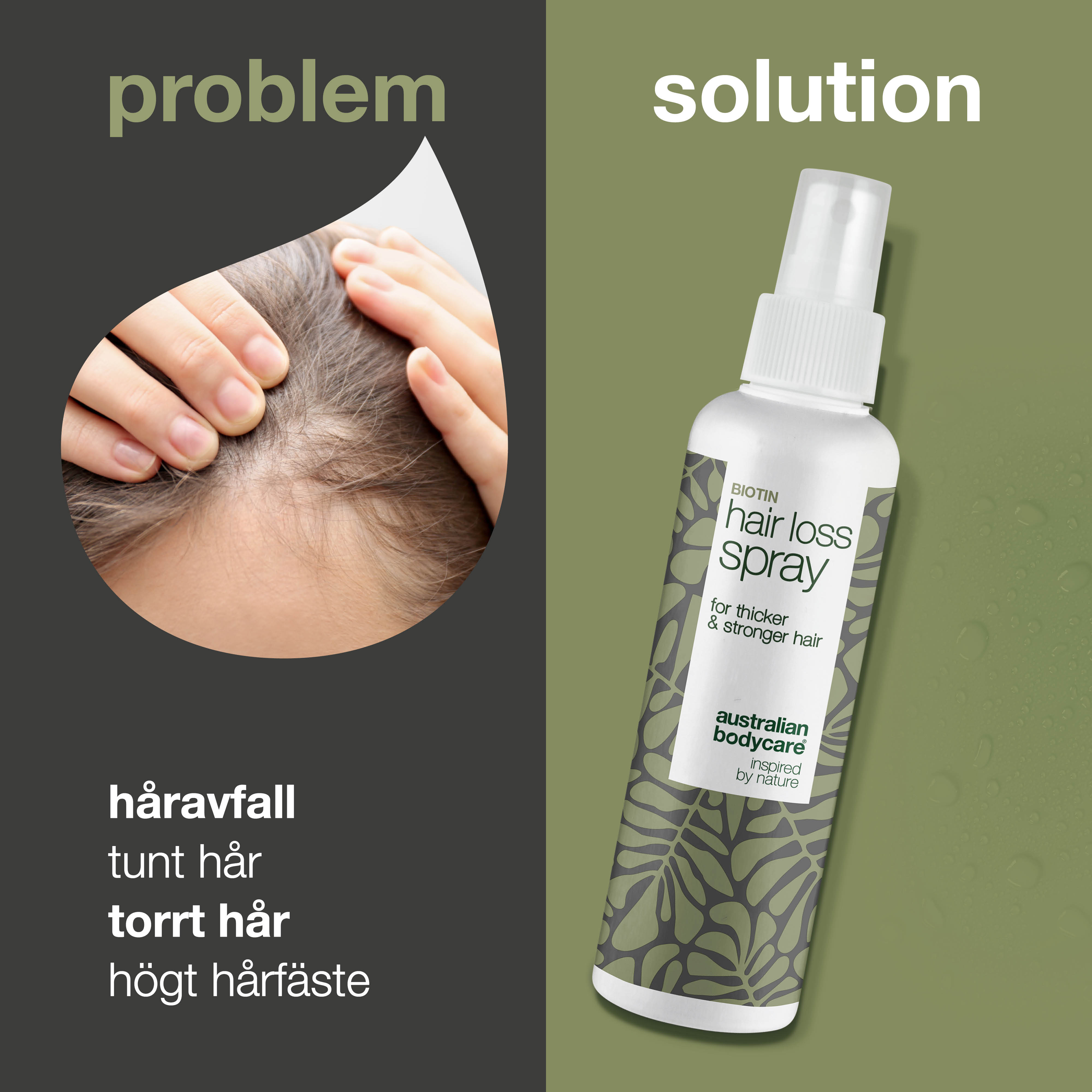 Hårspray til beskyttelse af fint hår — Spray til pleje ved hårtab, tyndt hår og høje tindinger