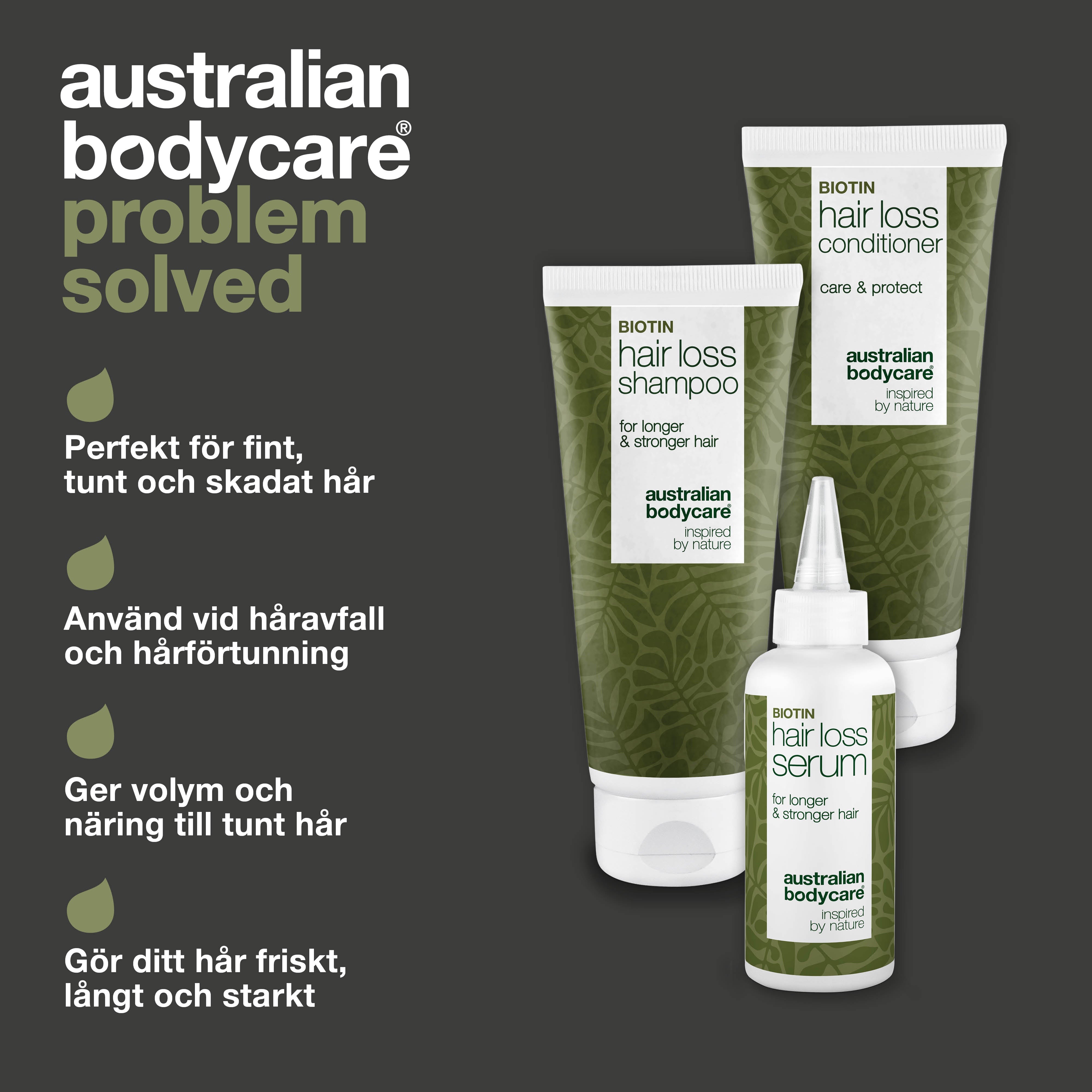 3-pack för håravfall — 3 produkter för ett sunt, starkt och långt hår