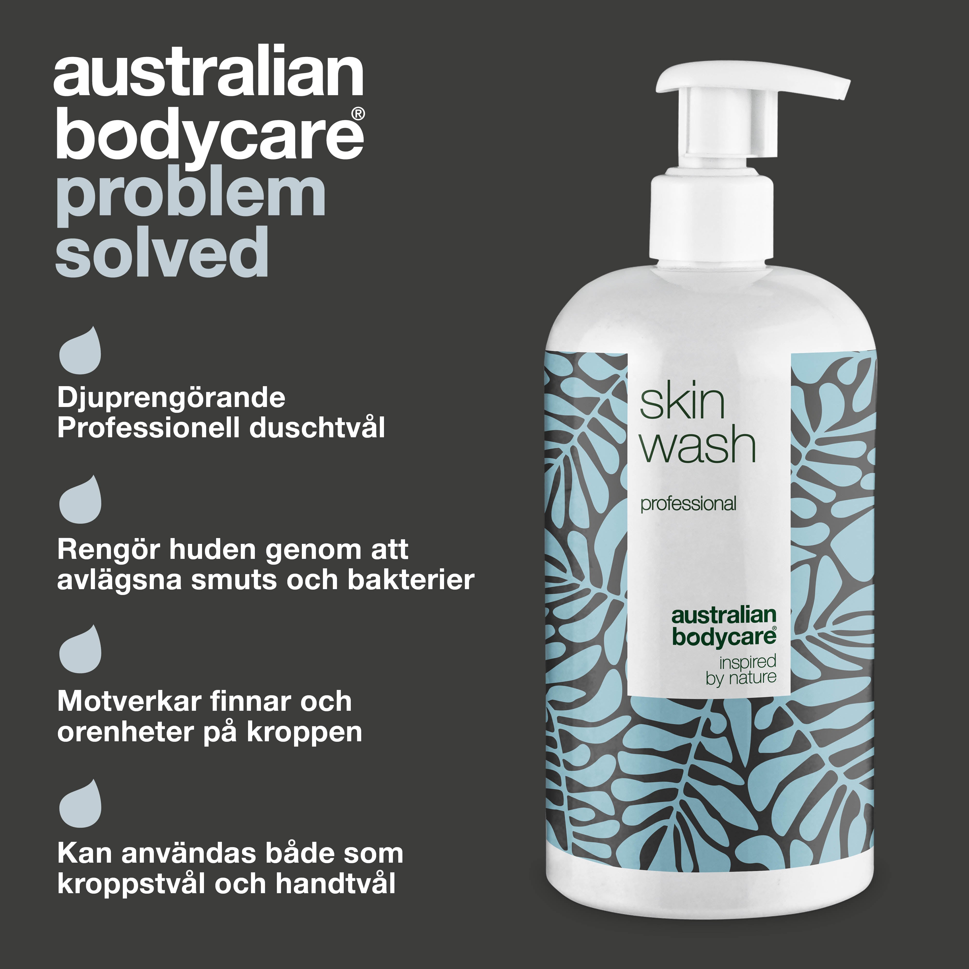 Professionel Skin Wash med Tea Tree Oil — Professionel showergel mod bumser og uren hud