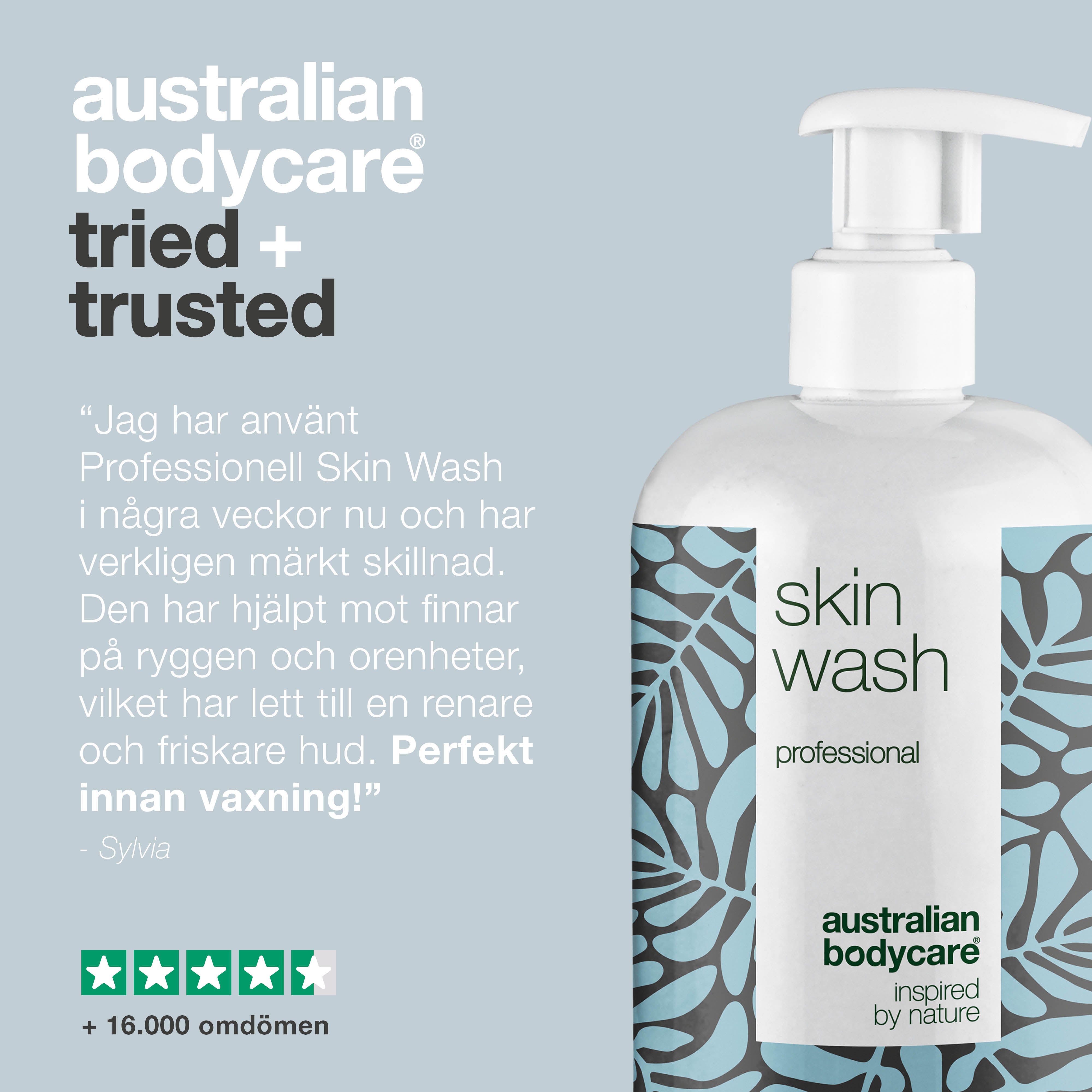 Professionel Skin Wash med Tea Tree Oil — Professionel showergel mod bumser og uren hud