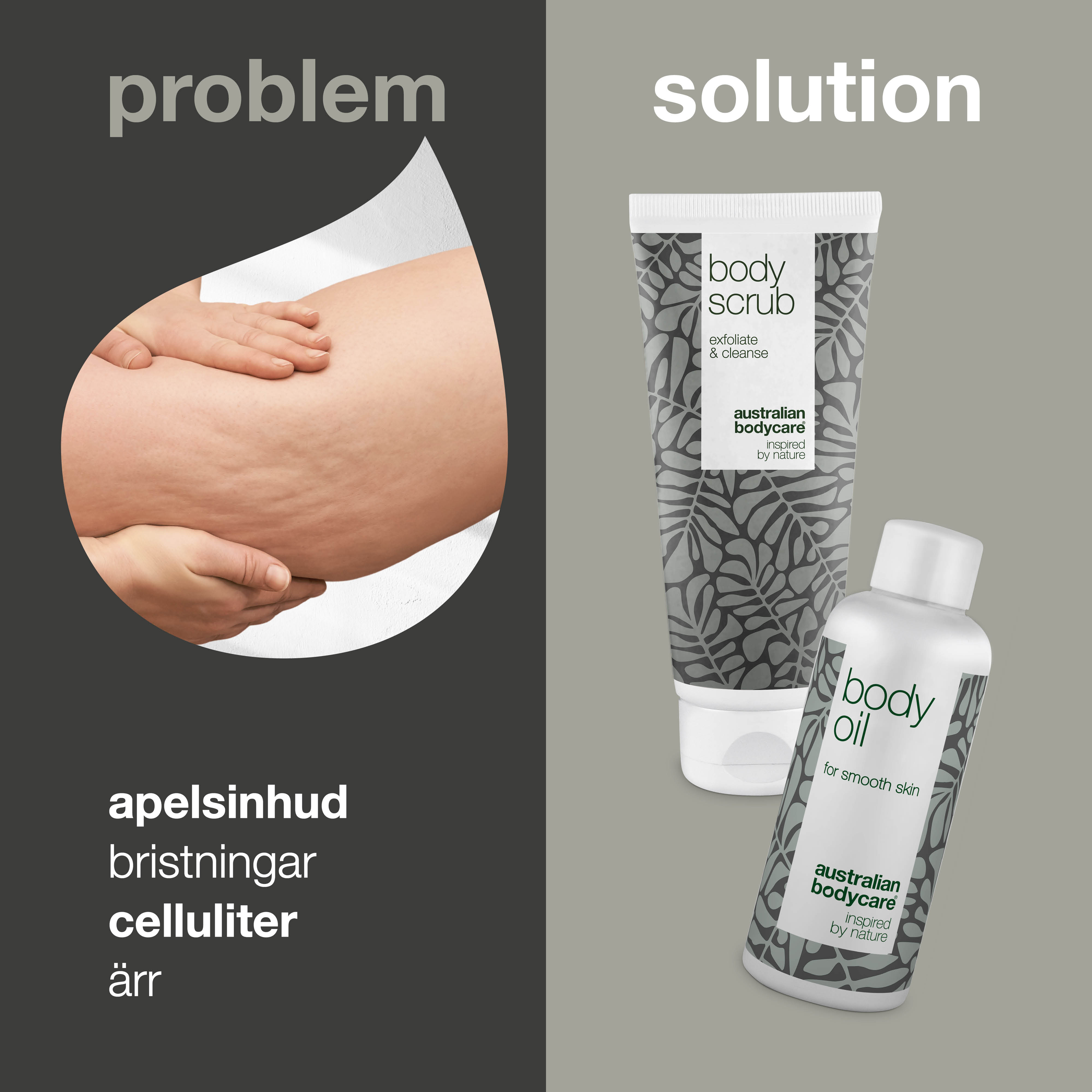 Gravidpakke til den gravide med 2 produkter — Reducerer synligheden af strækmærker og bruges til pleje ved appelsinhud