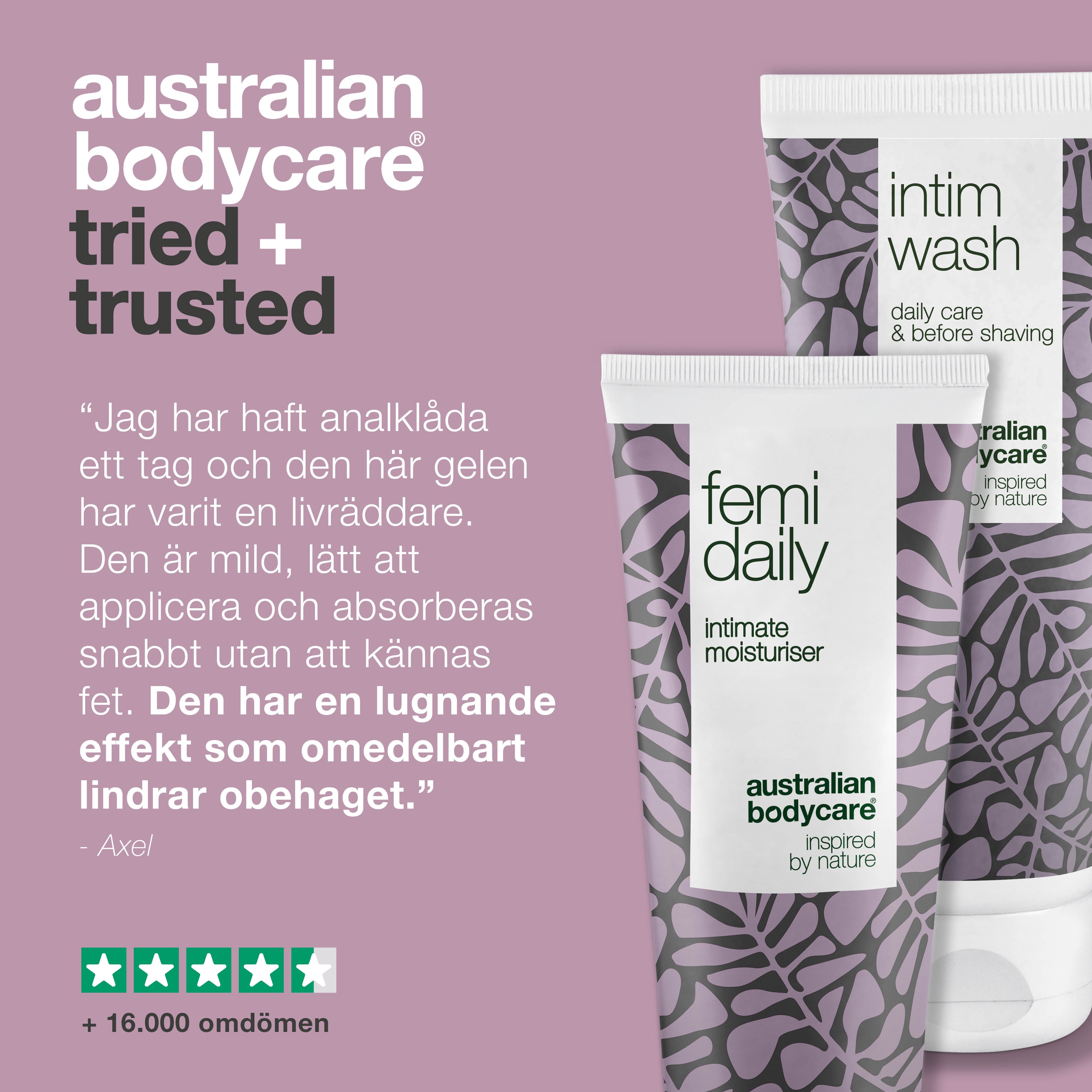 Creme & Vask til pleje ved Analkløe — 2 produkter til pleje af kløe ved endetarmen