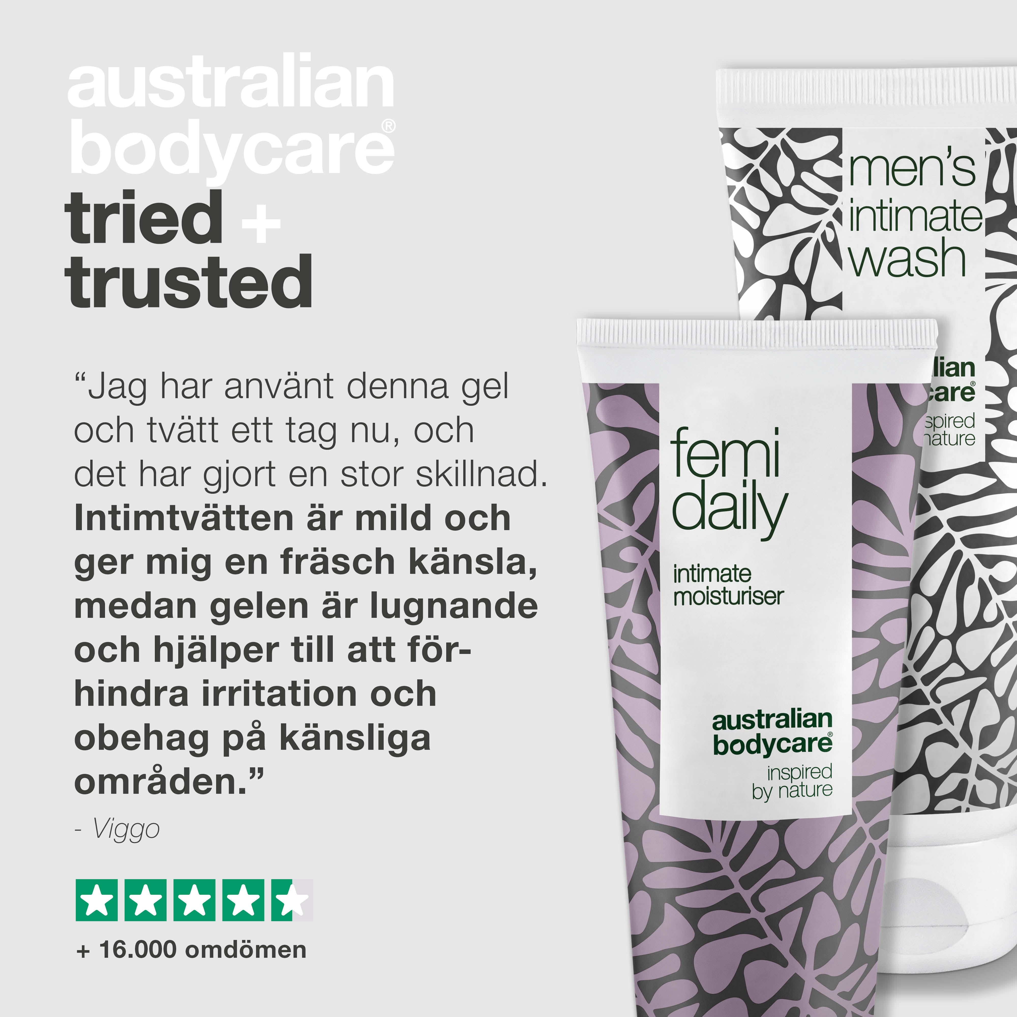 Gel & Sæbe mod kløe og irritation — Mod kløe ved penis, i skridtet og lysken