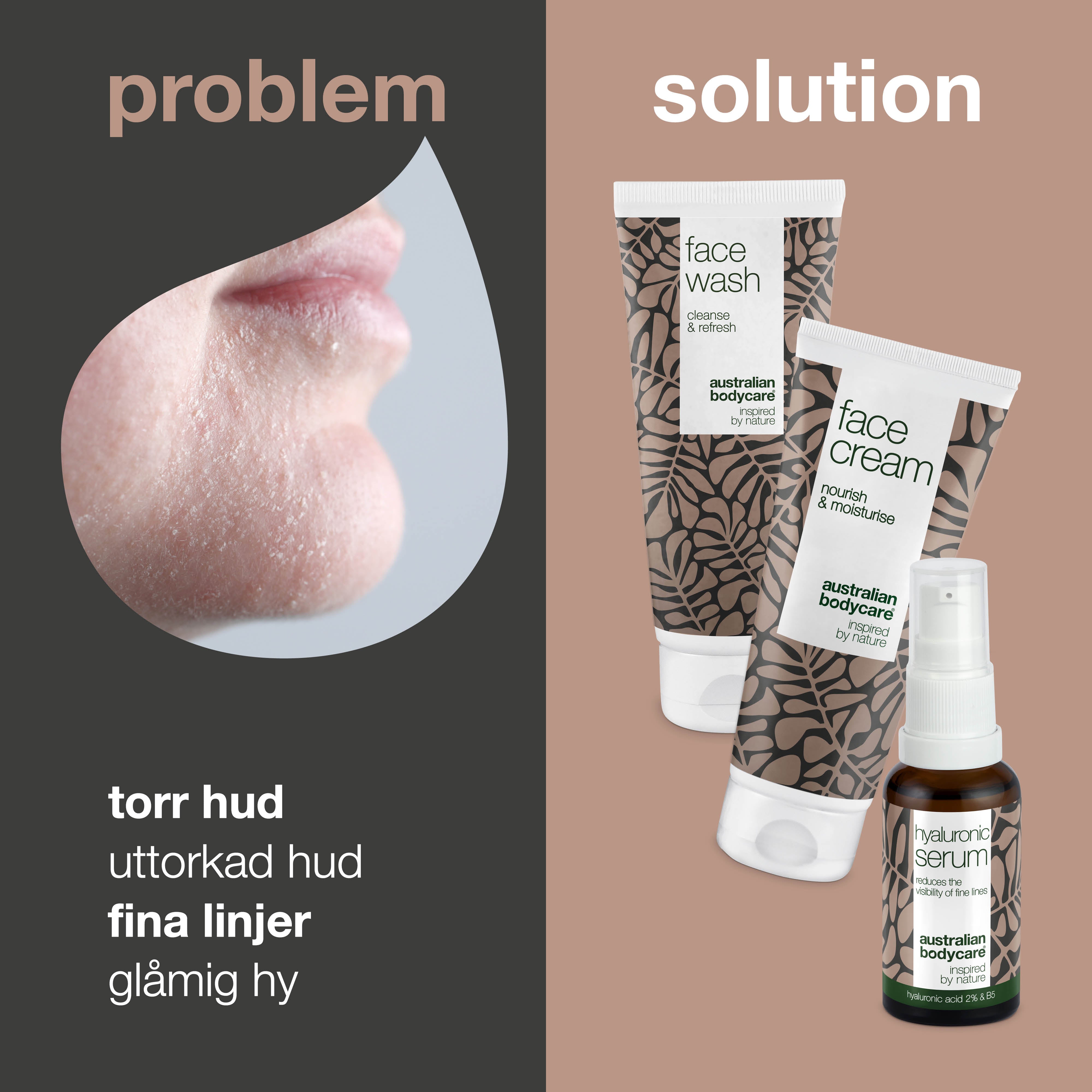 Boosterpaket med hyaluronsyra för glöd & slät hud — 3 produkter för massor av glöd och minimering av fåror och fina linjer