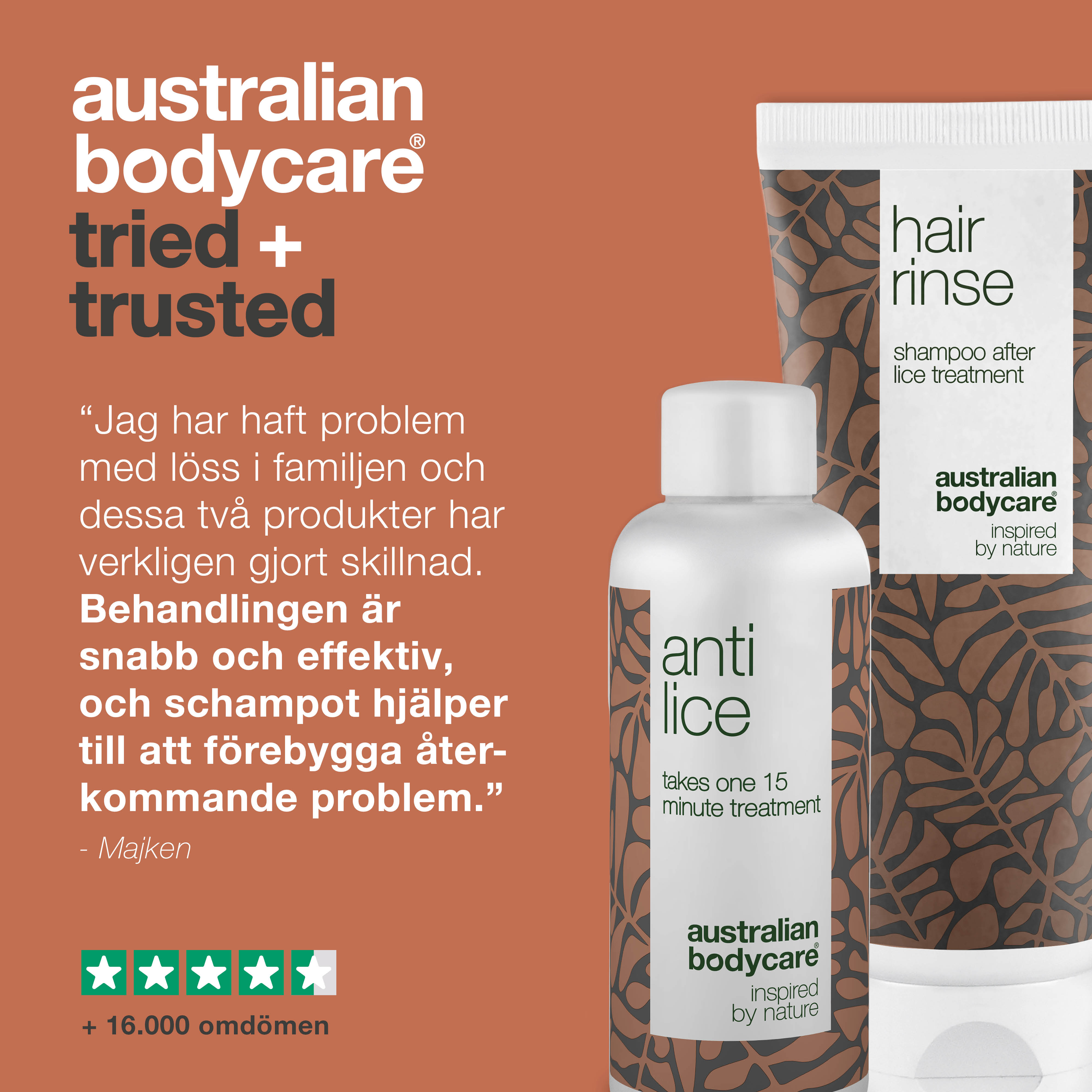 2 luseprodukter til behandling af lus  — Lusekur og forebyggende luseshampoo til problemer med lus