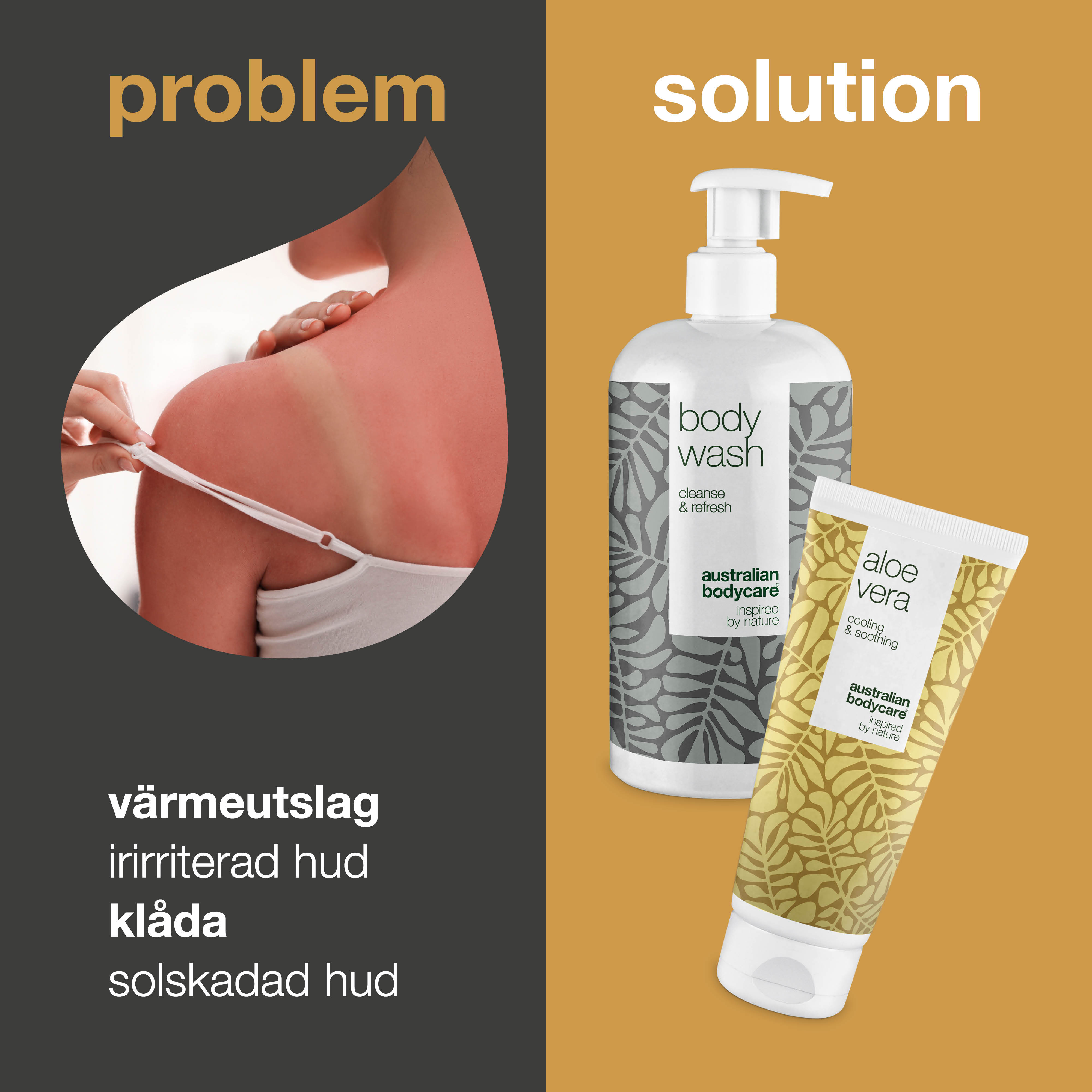 2-pak til pleje ved varmeknopper — Produkter til pleje af varmeknopper, svie og irriteret hud