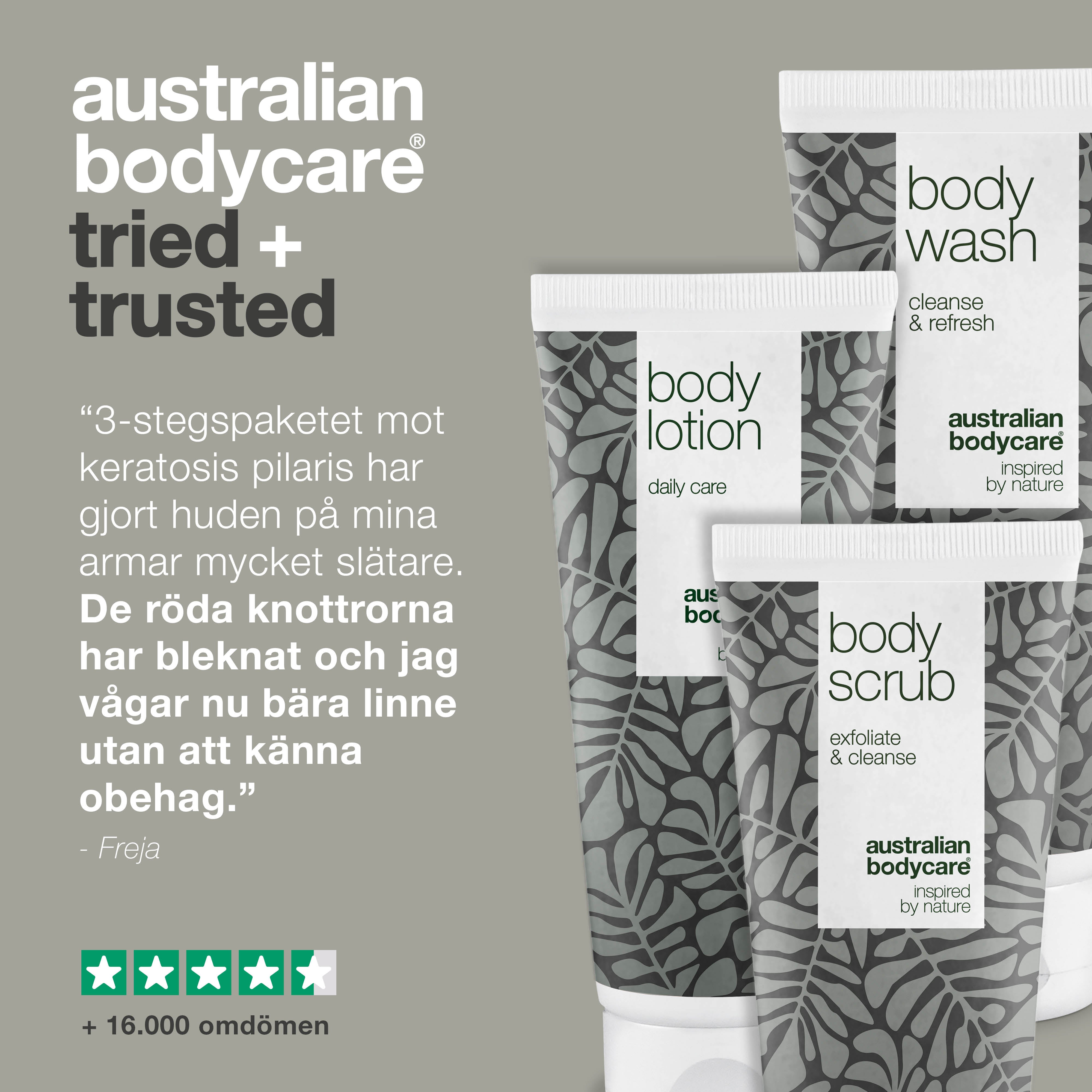3-pak til keratosis pilaris — minimerer små røde knopper på kroppen fra keratosis pilaris