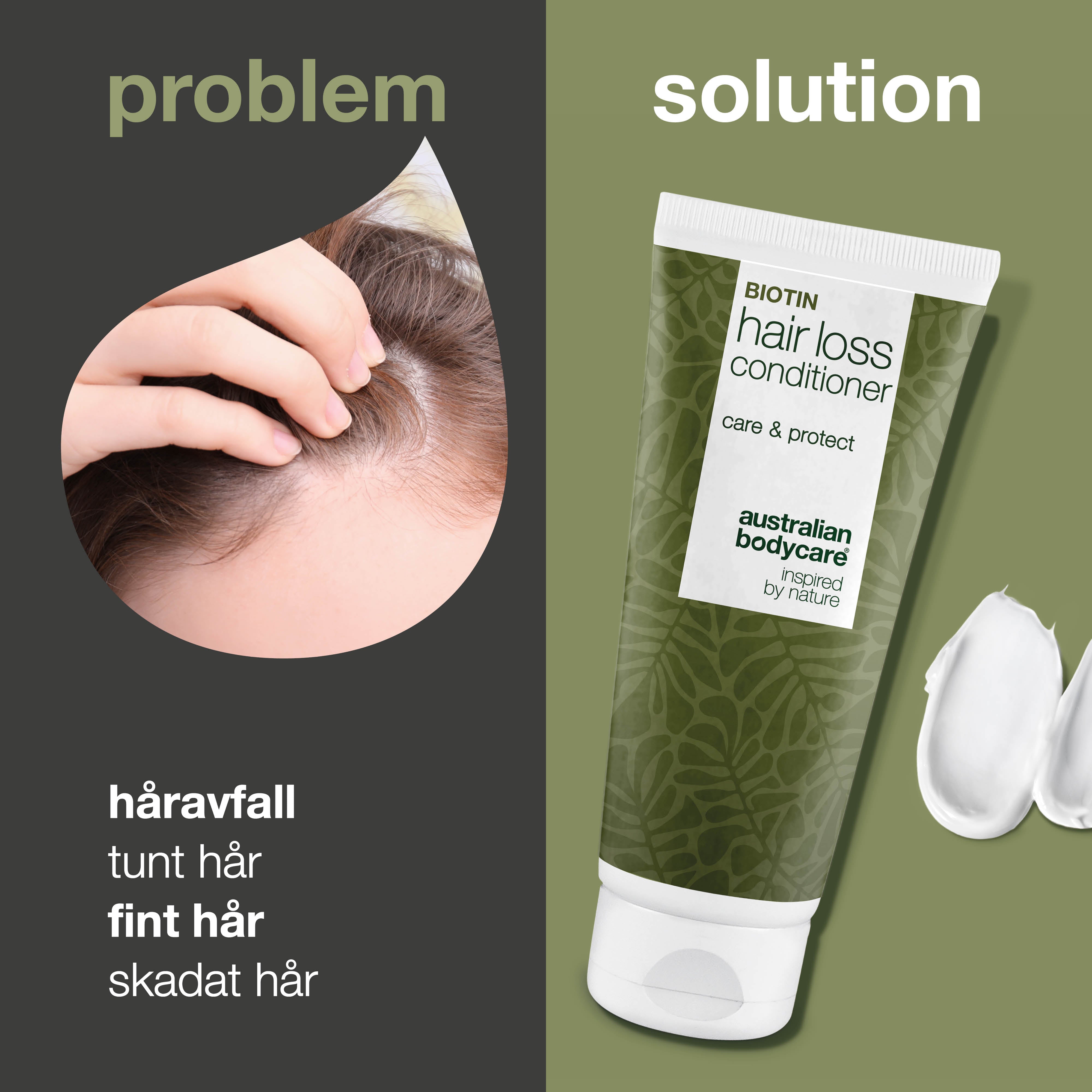 Hair Loss Conditioner – Stärker tunt hår och minskar håravfall — Hair Loss Conditioner stärker tunt hår, minskar håravfall och återfuktar. Innehåller Capilia Longa, Koffein och Biotin för fylligare hår.