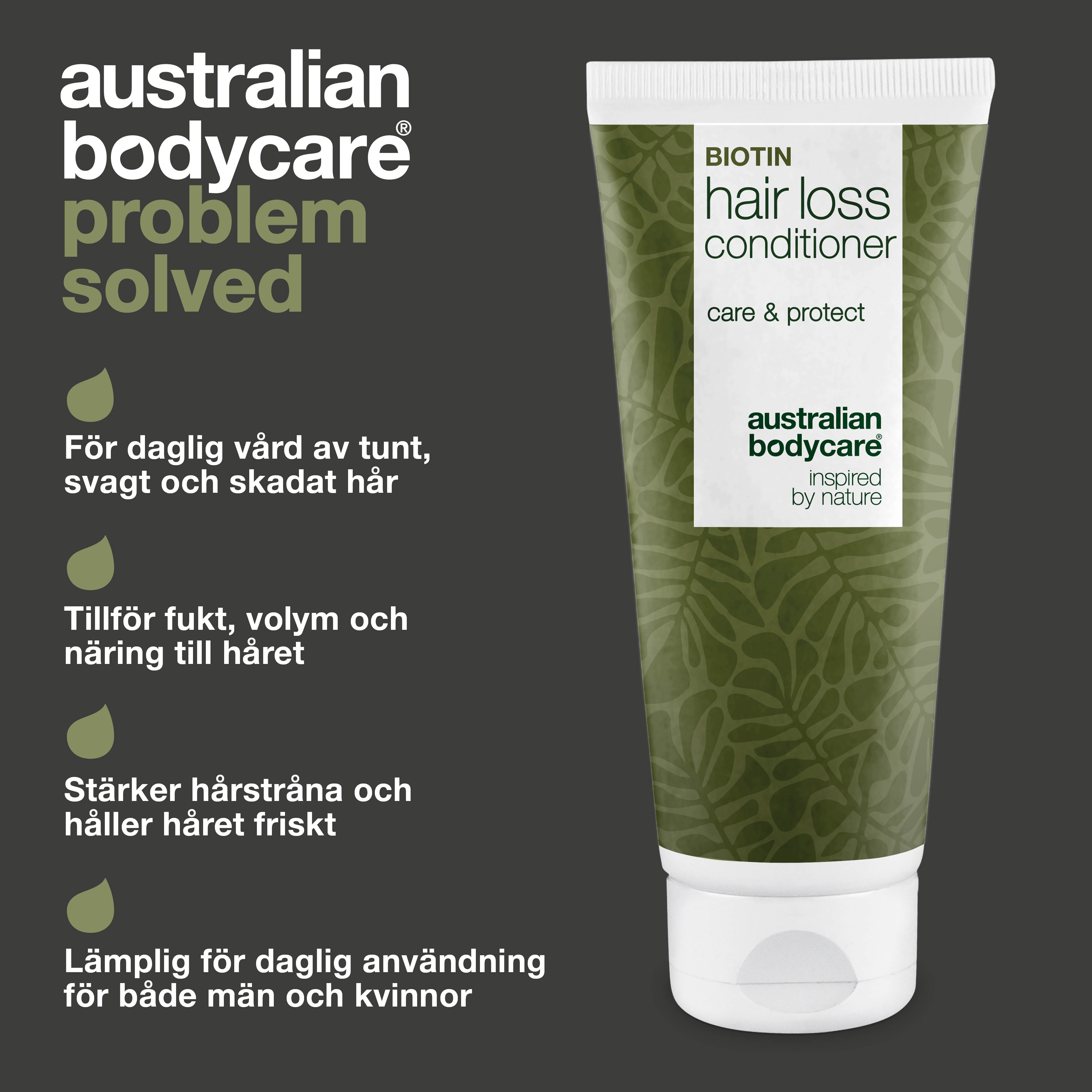 Hair Loss Conditioner – Stärker tunt hår och minskar håravfall — Hair Loss Conditioner stärker tunt hår, minskar håravfall och återfuktar. Innehåller Capilia Longa, Koffein och Biotin för fylligare hår.