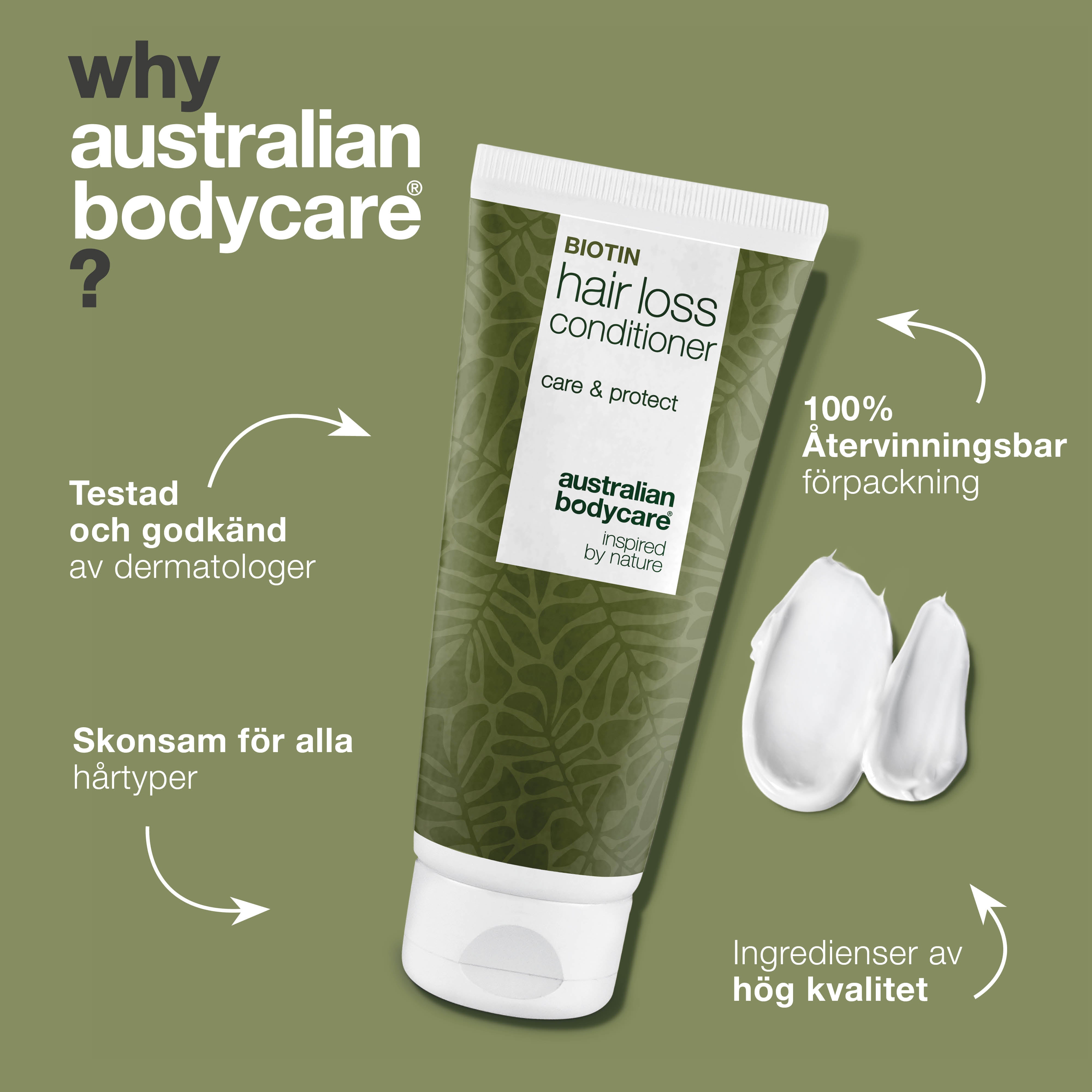 Hair Loss Conditioner – Stärker tunt hår och minskar håravfall — Hair Loss Conditioner stärker tunt hår, minskar håravfall och återfuktar. Innehåller Capilia Longa, Koffein och Biotin för fylligare hår.