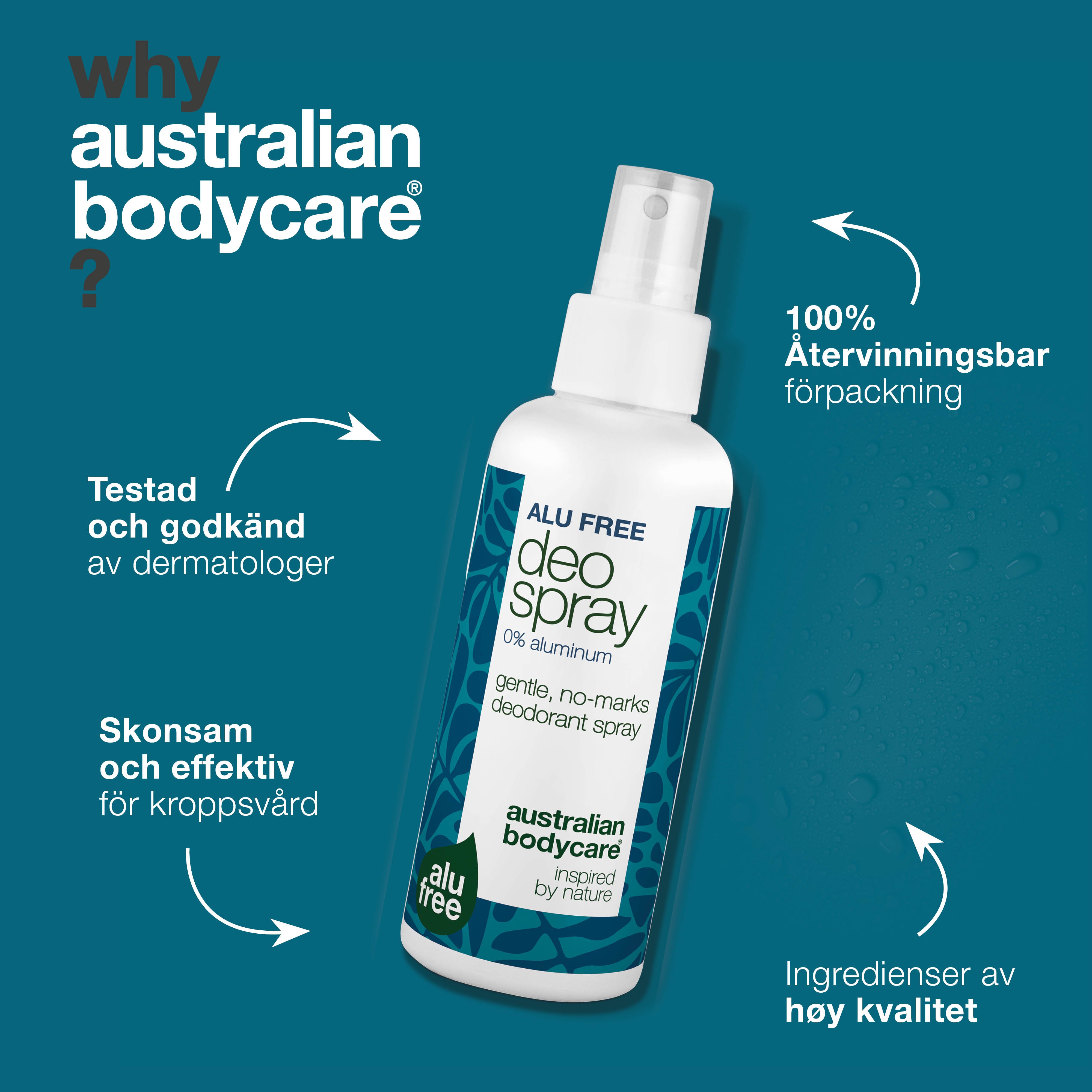 Effektiv aluminiumfri deodorant med naturliga ingredienser som hjälper mot kroppslukt. Skonsam mot huden och snabbtorkande.