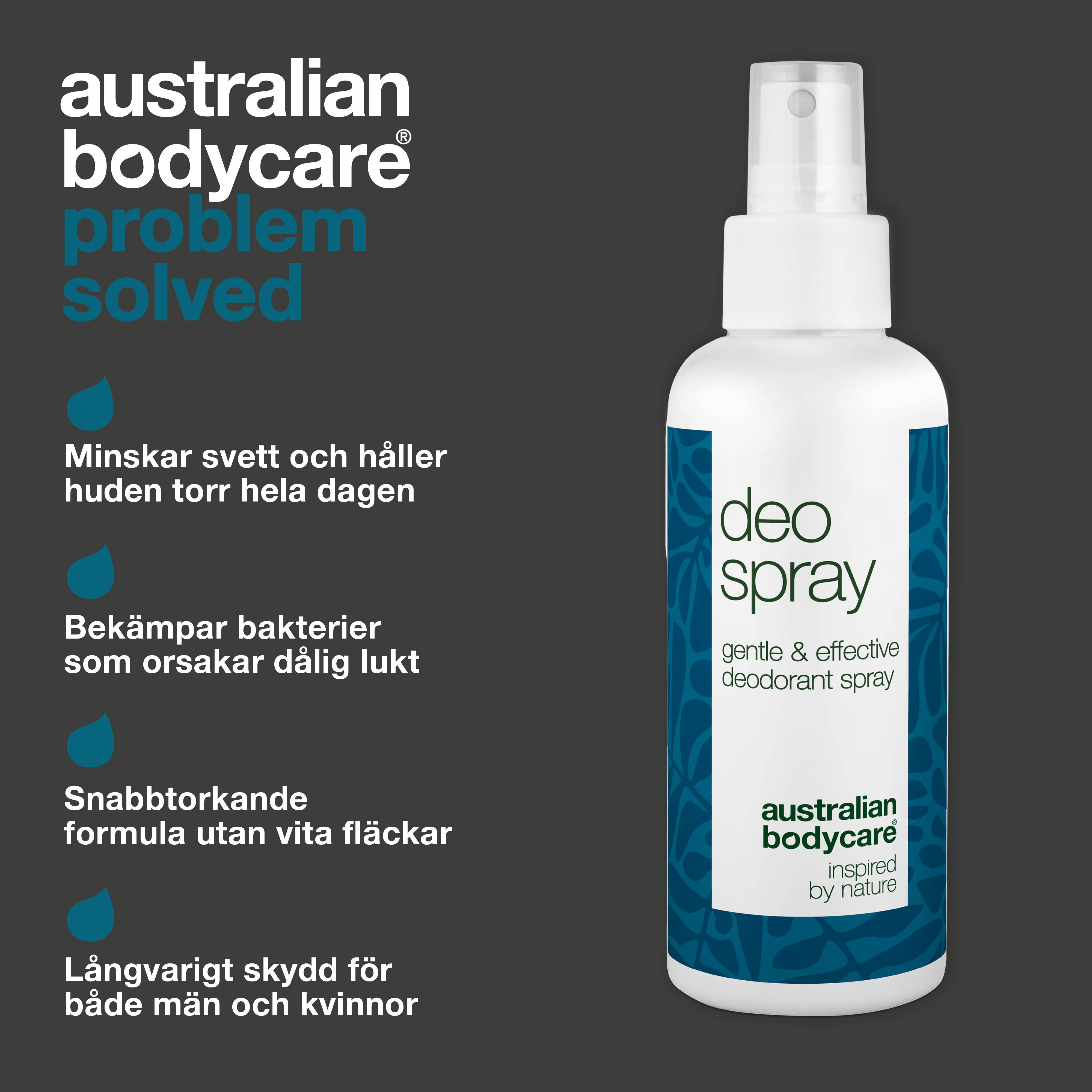 Antiperspirant Deospray – Skydd mot svett och dålig lukt — Kontrollera svett och dålig lukt med denna långvariga deodorant. Dermatologiskt testad och skonsam mot huden.