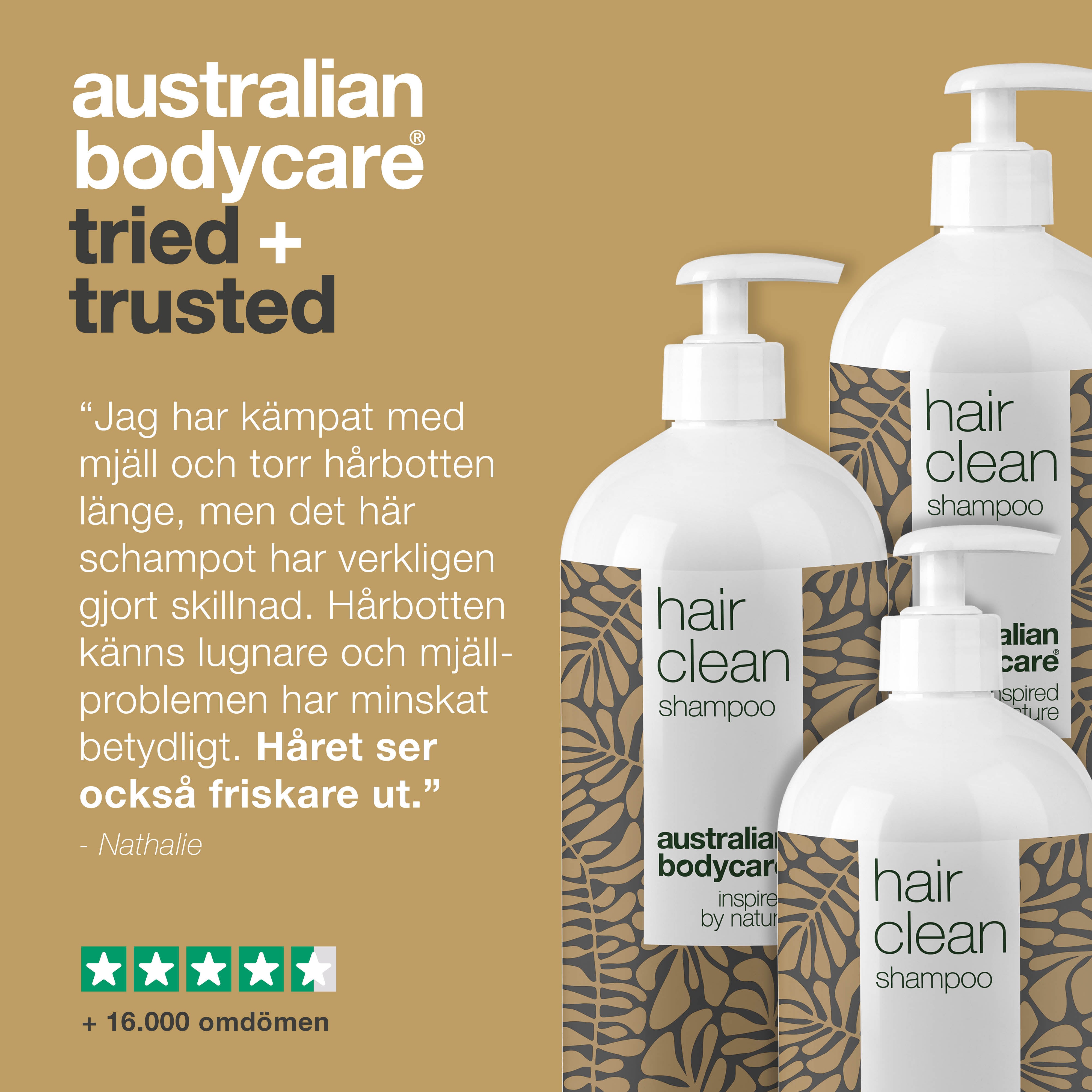 3 för 2 schampo - 1000 ml schampo med tea tree-olja