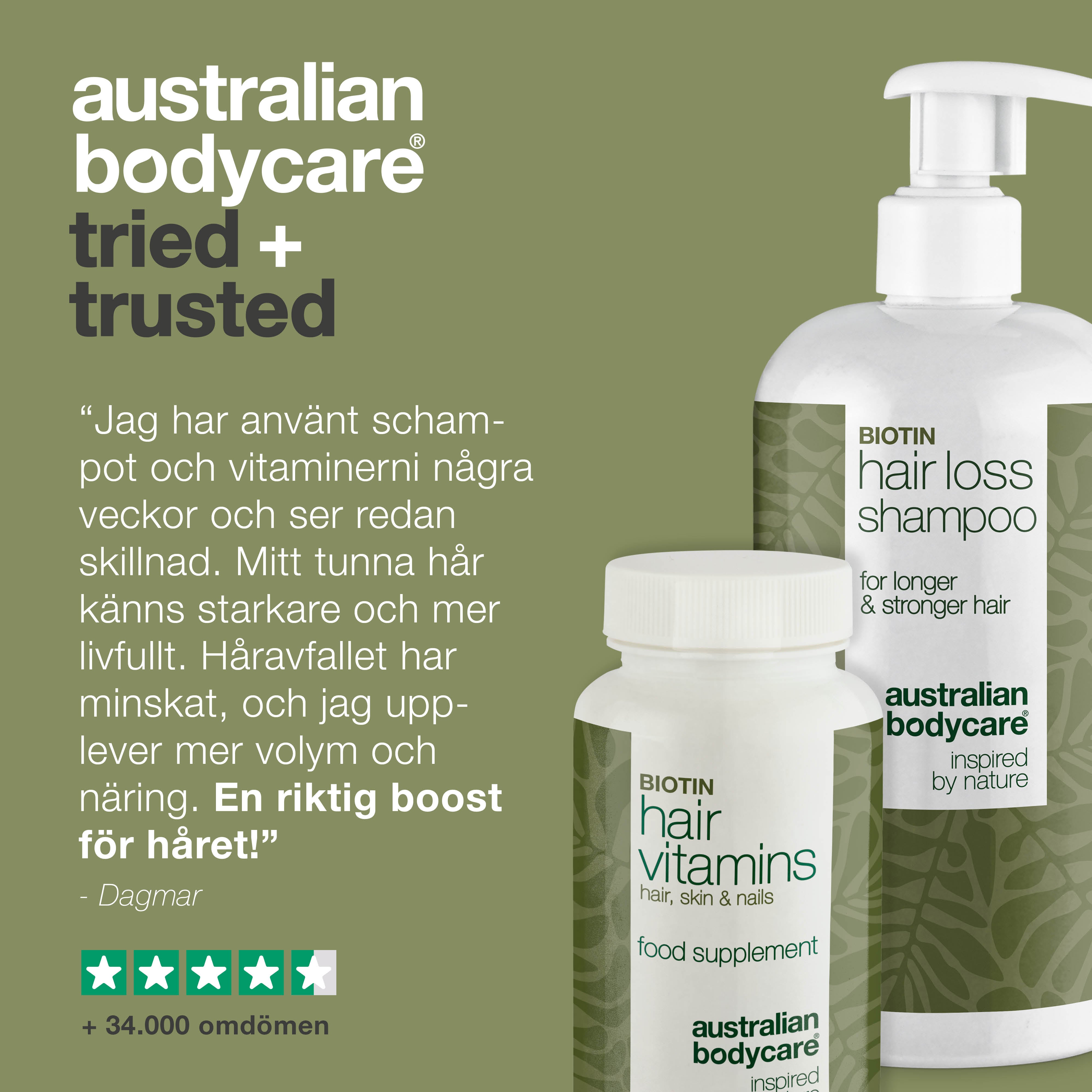 Schampo och vitaminer mot håravfall — Produkter för vård av tunt och fint hår