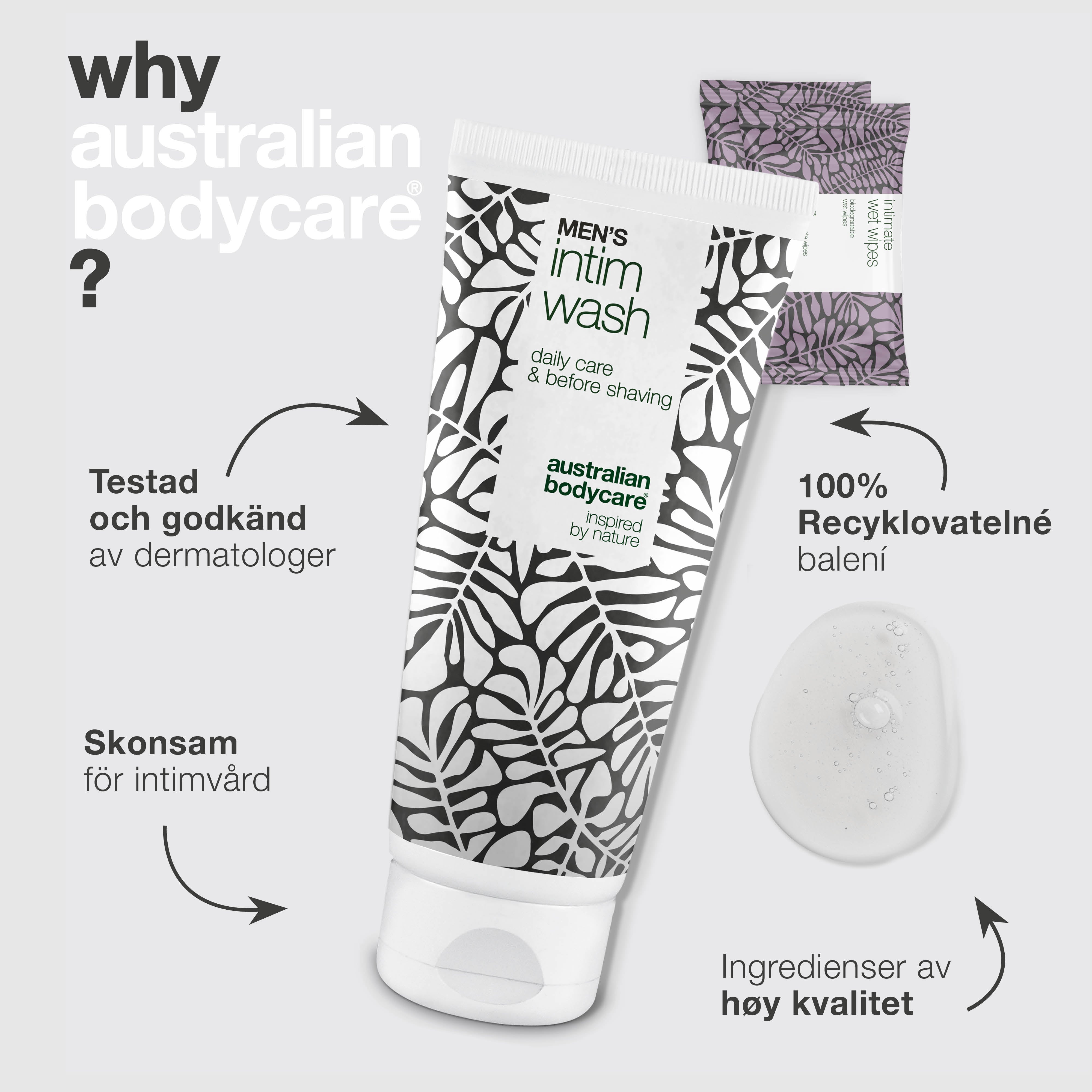 Vårdpaket mot flensost — Avlägsnar och förebygger smegma i intimområdet