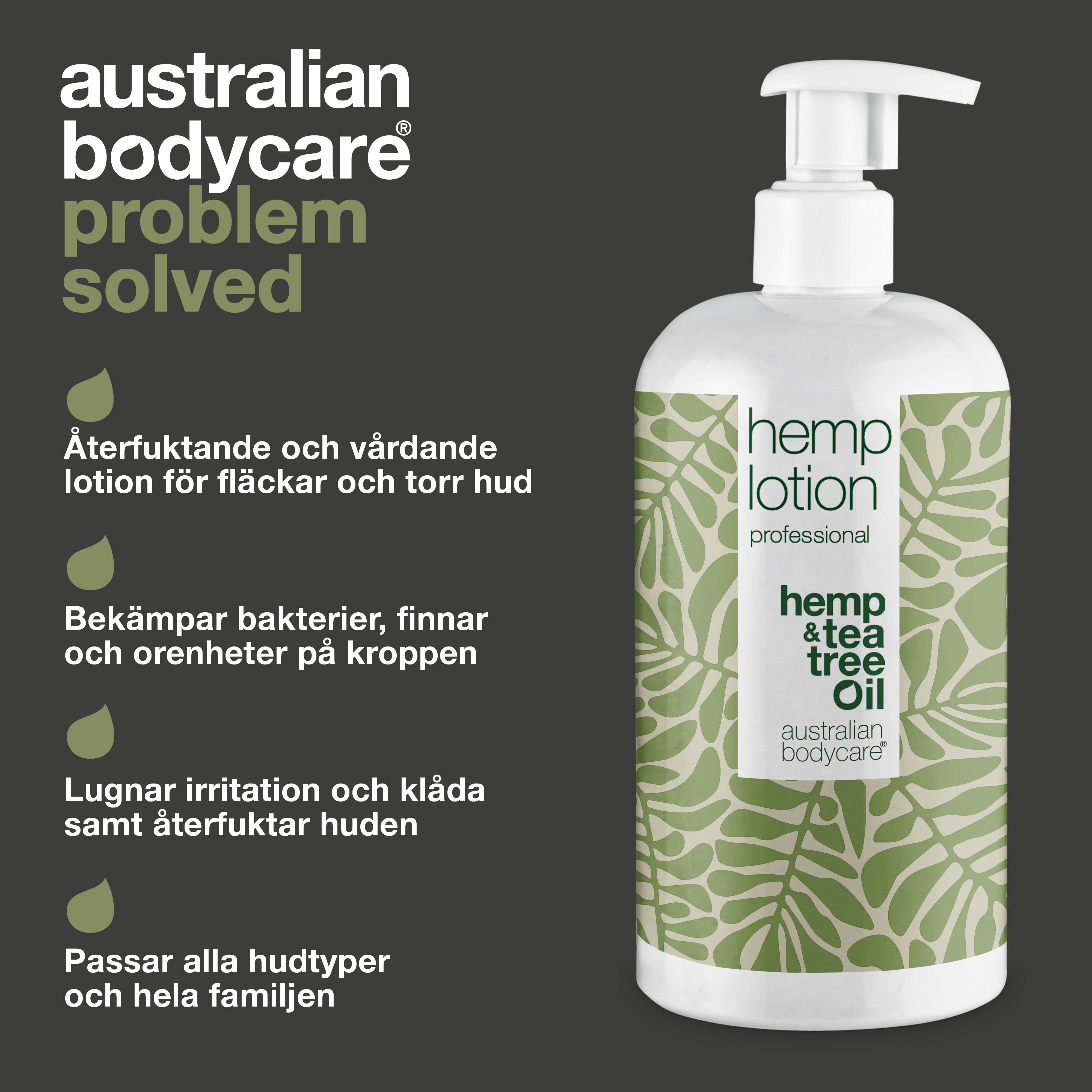 Hamp Body lotion — Fugtpleje med Hamp Olie til tør hud og mod bumser på kroppen