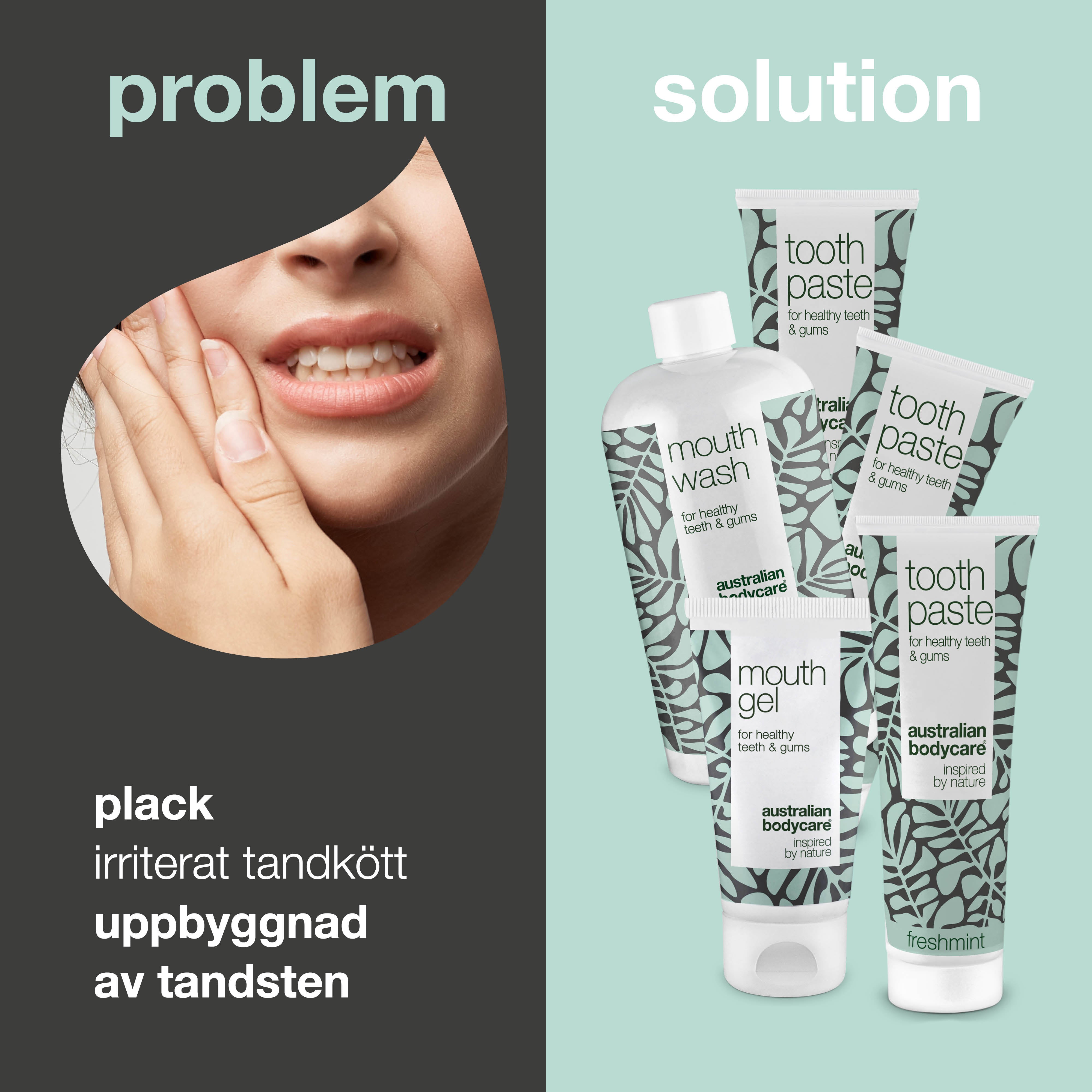 Pakke til pleje ved plak og tandsten — Forebyg plak og tandsten