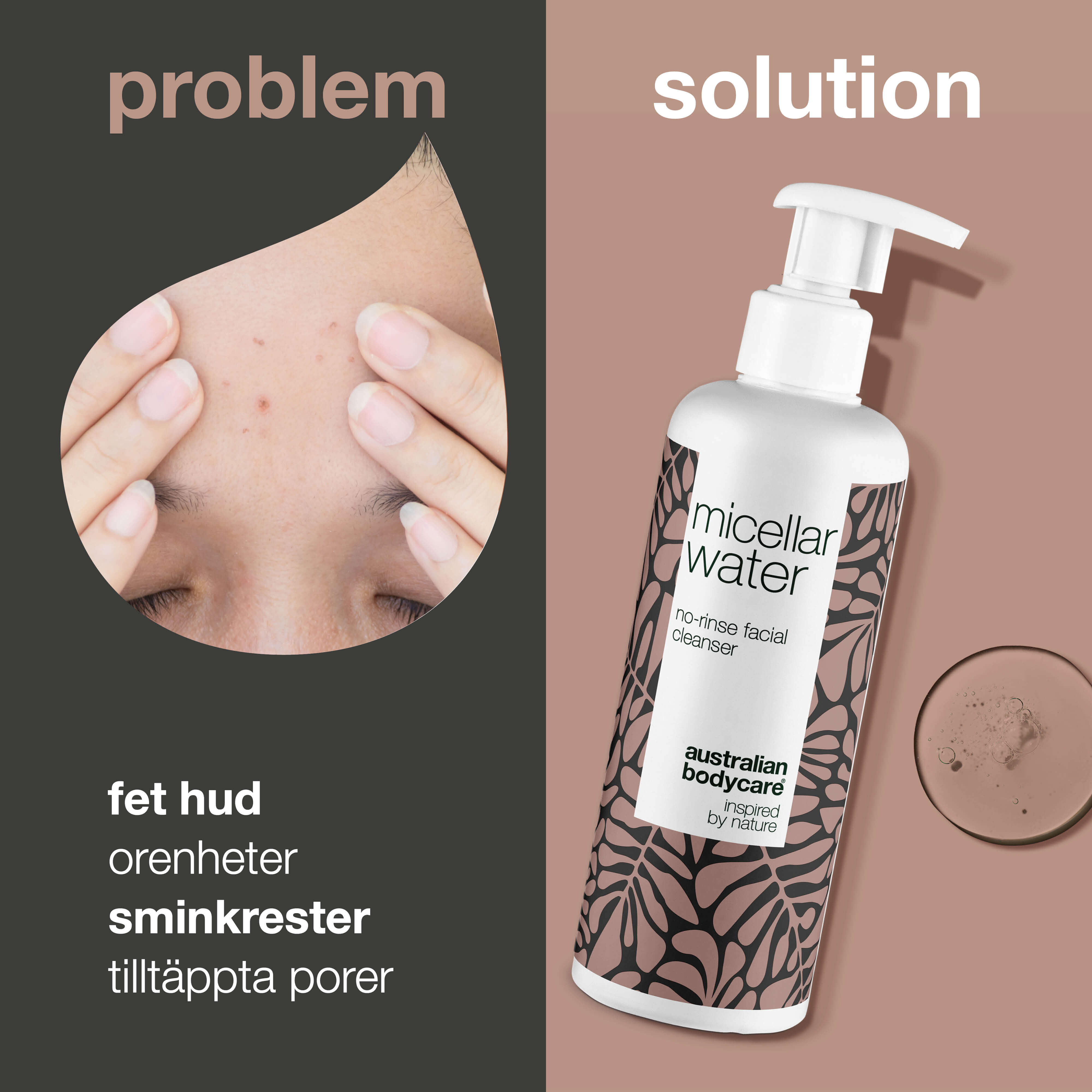 Micellar Water – Effektiv Rengöring för Fet och Oren Hud — Micellar Water tar bort smink, orenheter och överskottsolja. Perfekt för daglig rengöring av huden.