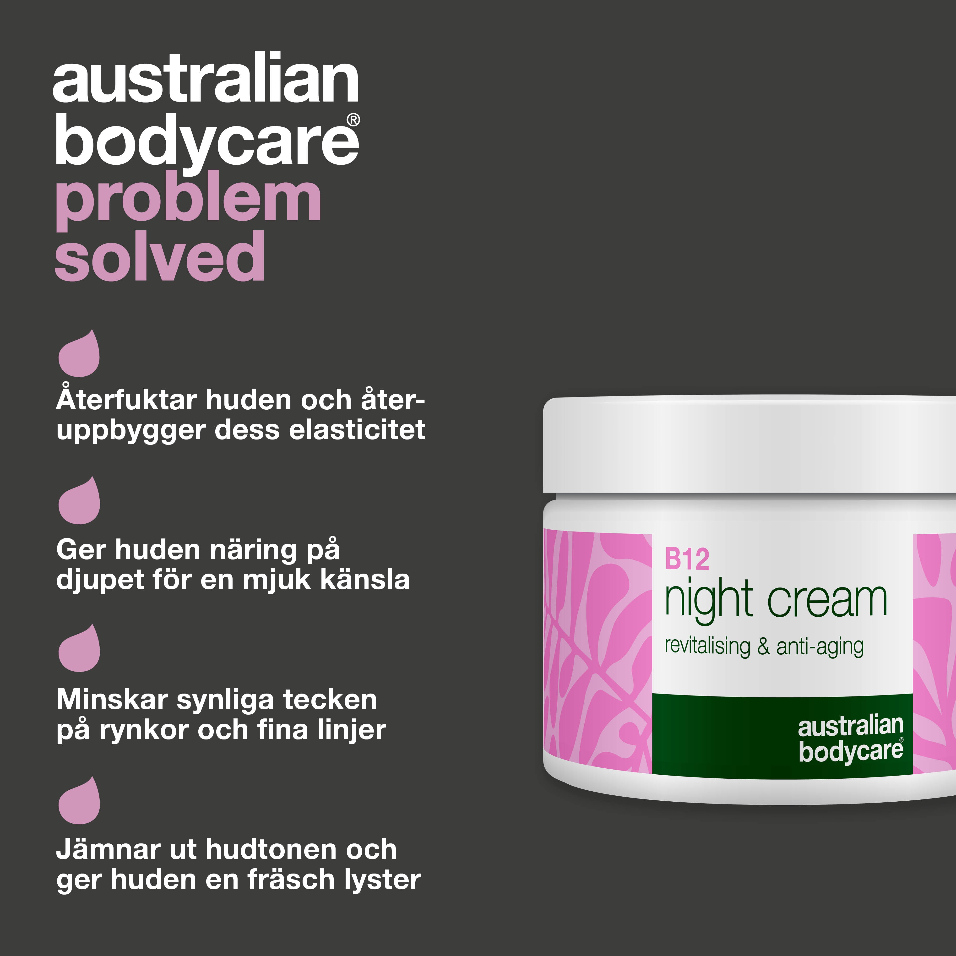 B12 Natcreme – Næring og Anti-Age til Blød og Strålende Hud — B12 Natcreme fugter, opstrammer og fornyer huden med naturlig glød.