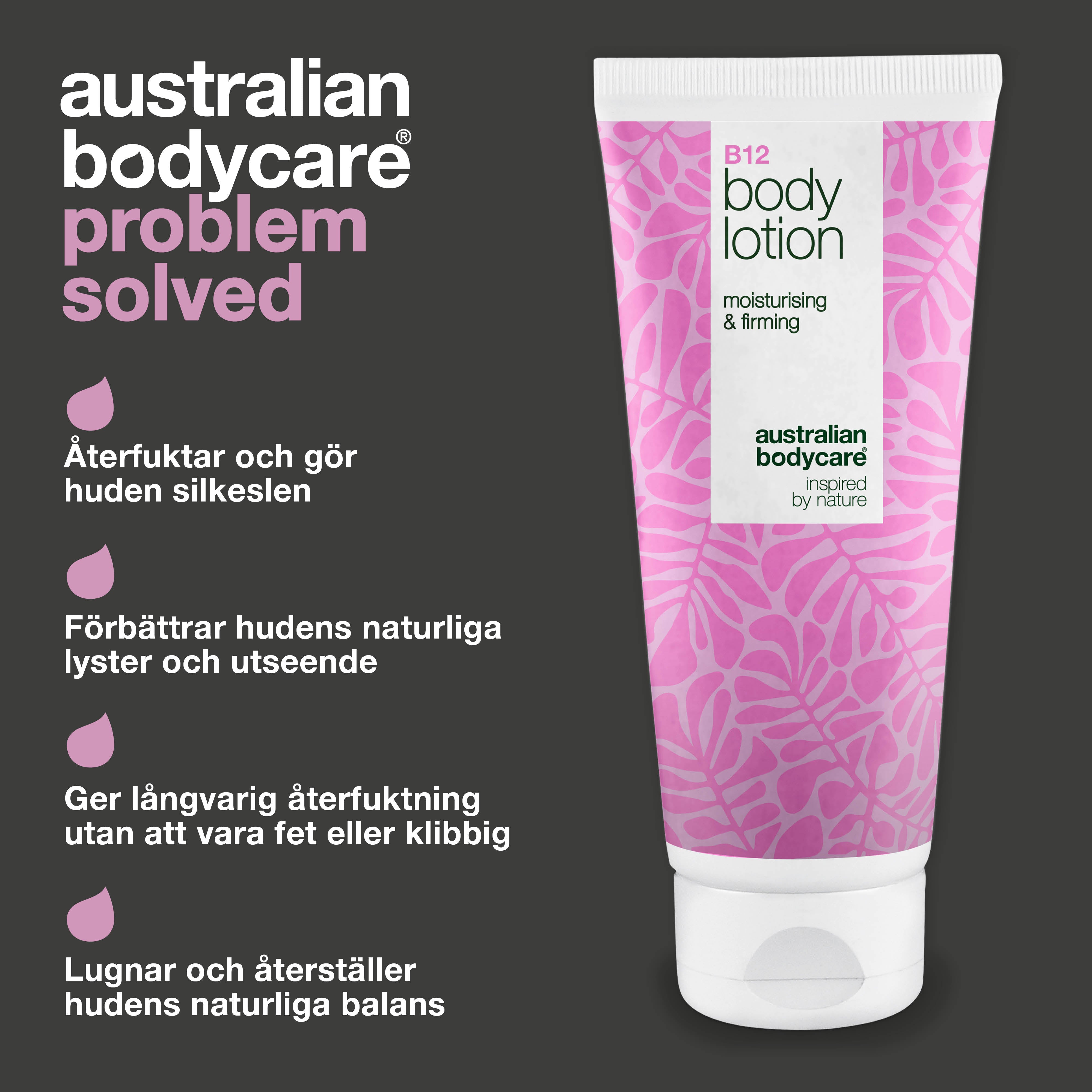 B12 Body Lotion – Naturligt inspireret fugt til alle hudtyper — B12 Body Lotion giver intens fugt og øger hudens elasticitet. Perfekt til daglig pleje og efterlader huden blød og strålende.