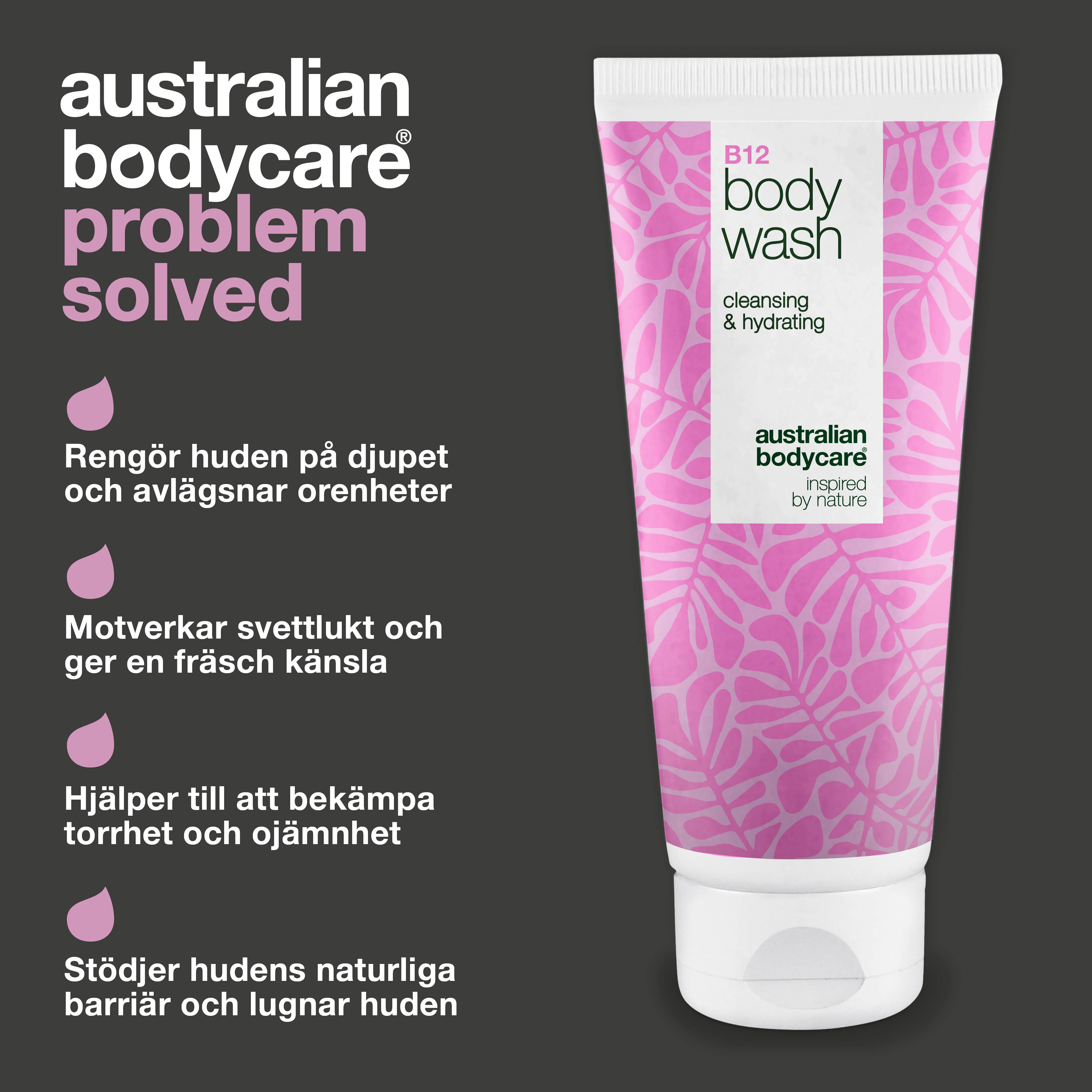Body Wash med B12 – Til daglig fugt og næring — B12 Body Wash – daglig pleje, der renser, fugter og beroliger huden.