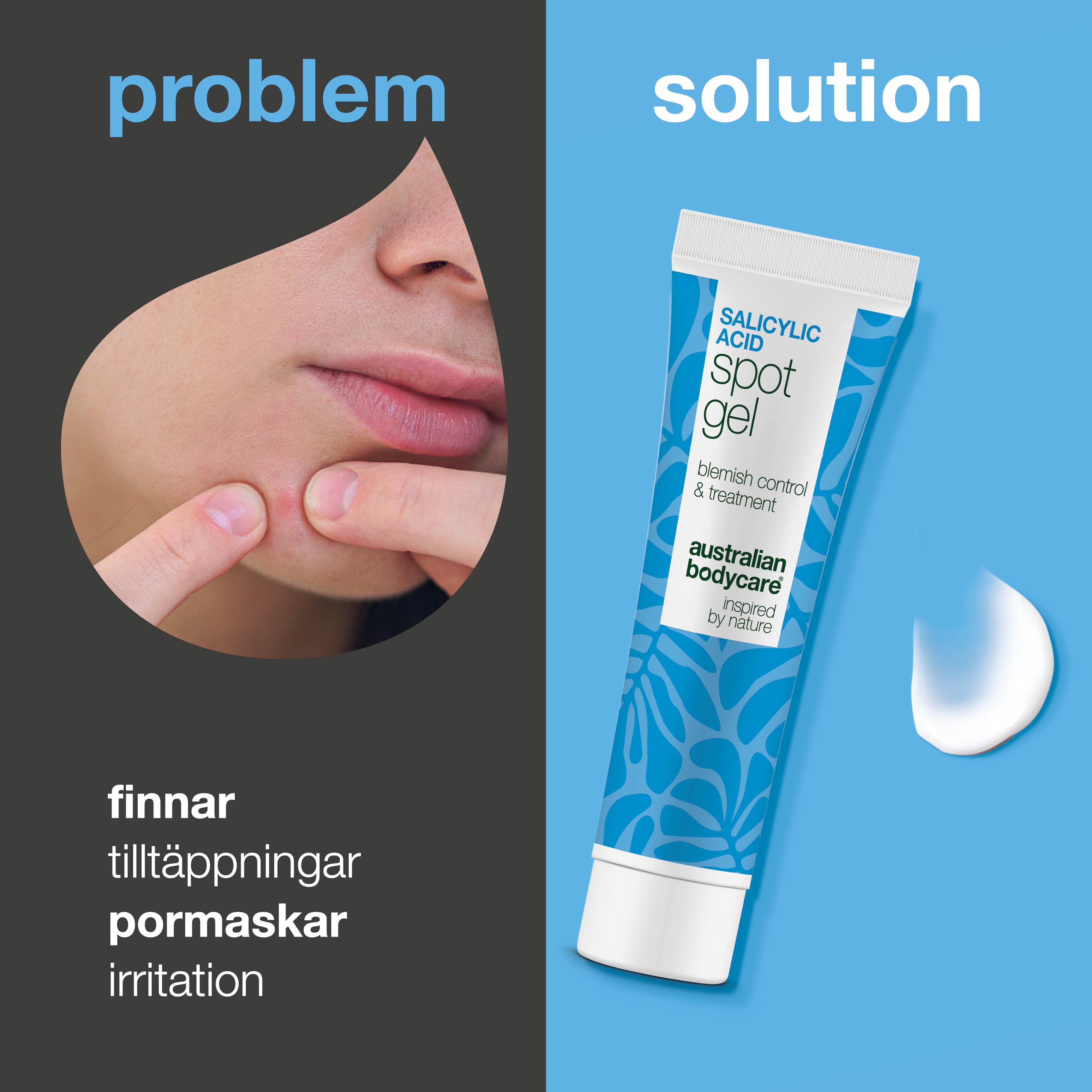 Salicylsyra Spot Gel mot finnar, pormaskar och rodnad – rengör porerna och lugnar huden
